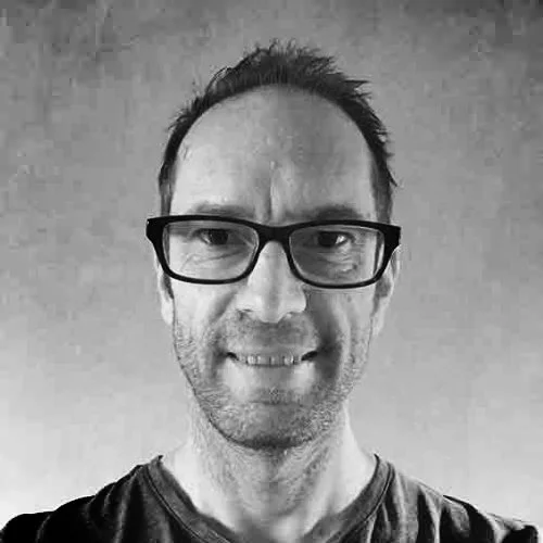 Portrait photograph of graphic designer and Subtractor co-founder, Steve Baker.