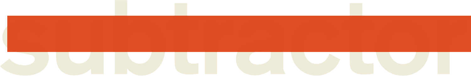  subtractor &mdash; graphic design specialists  or film +  television