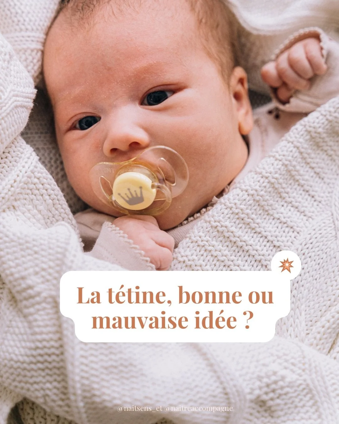 ✨ La t&eacute;tine : bonne ou mauvaise id&eacute;e ?
La r&eacute;ponse n&rsquo;est jamais totalement OUI&hellip; ni totalement NON.
Tout d&eacute;pend du b&eacute;b&eacute;, du moment et de la fa&ccedil;on dont elle est utilis&eacute;e.

Dans ce carr