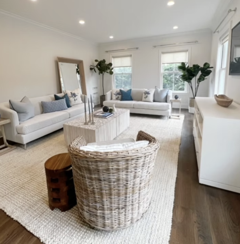 Luxury home staging project by Liz Pensiero Staging & Design in Fairfield County