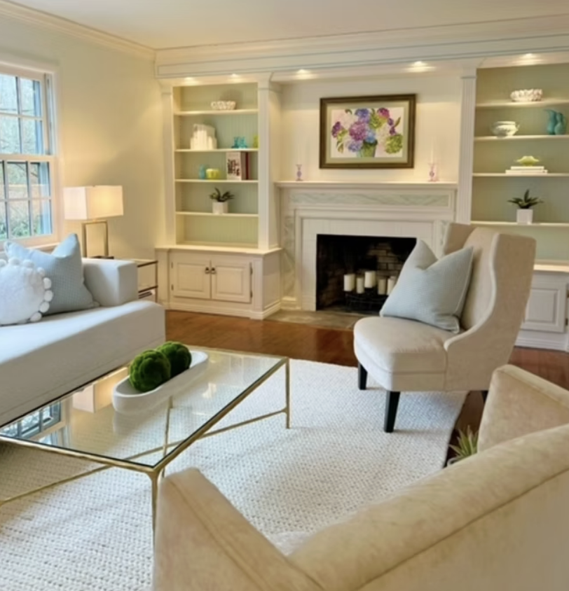Luxury home staging project by Liz Pensiero Staging & Design in Fairfield County