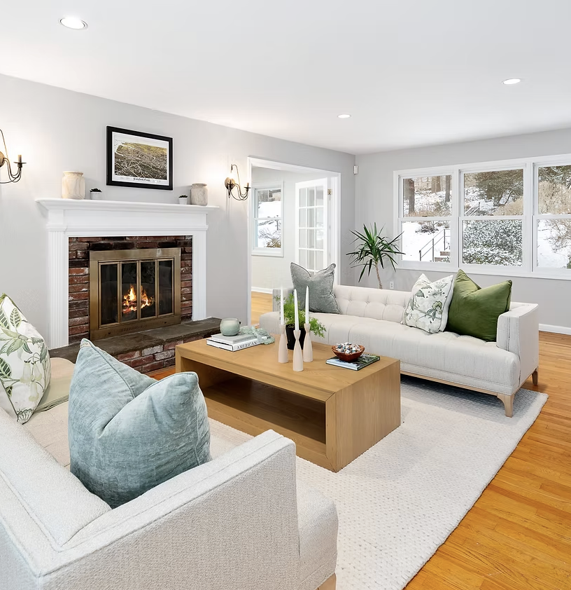 Luxury home staging project by Liz Pensiero Staging & Design in Fairfield County
