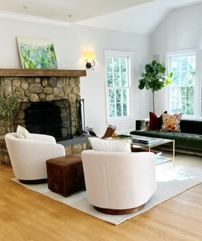 Luxury home staging project by Liz Pensiero Staging & Design in Fairfield County