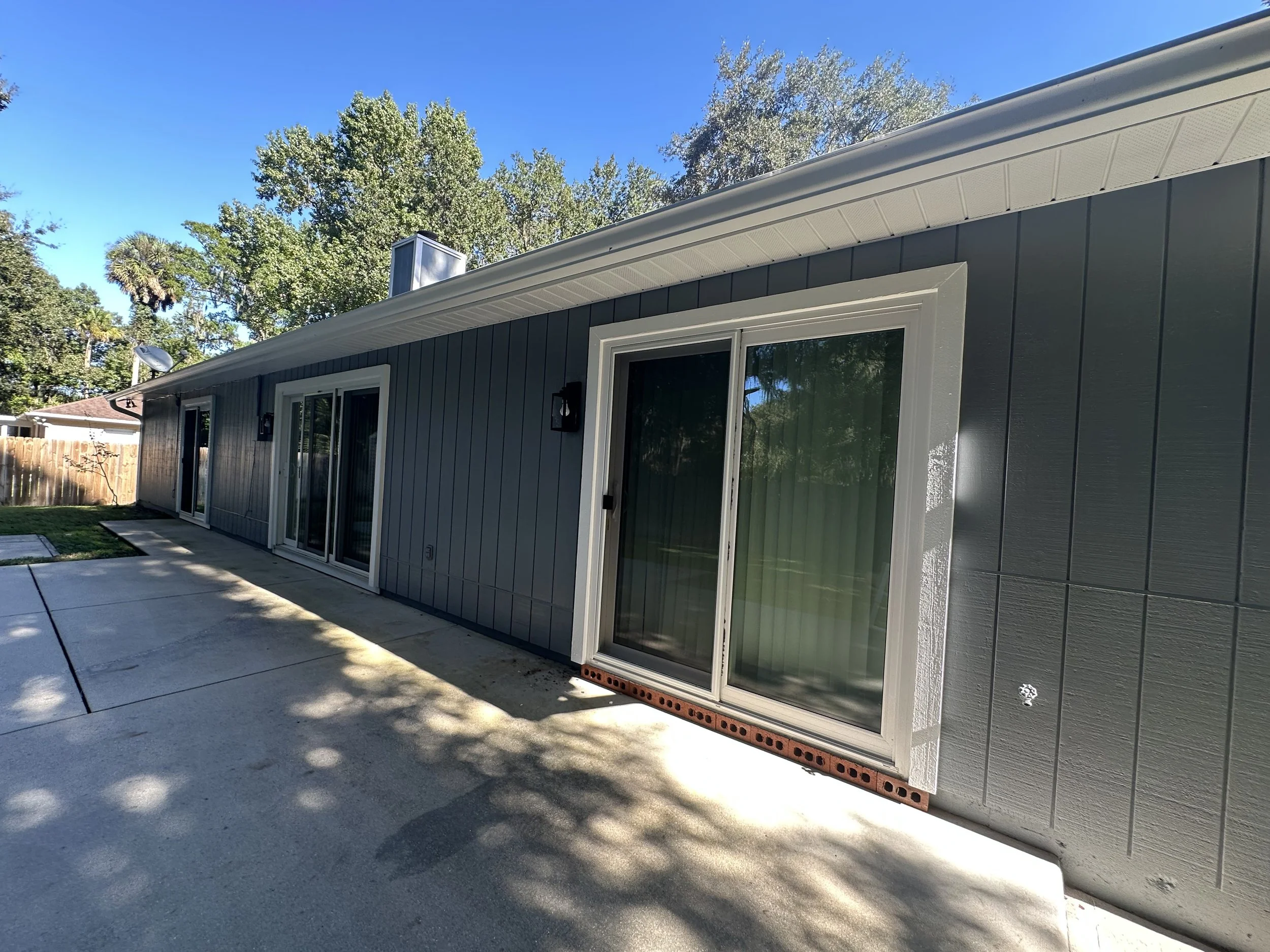 Exterior Paint Job In the heart of Ormond Beach Florida we completed. Pressure washed, sealed, painted.