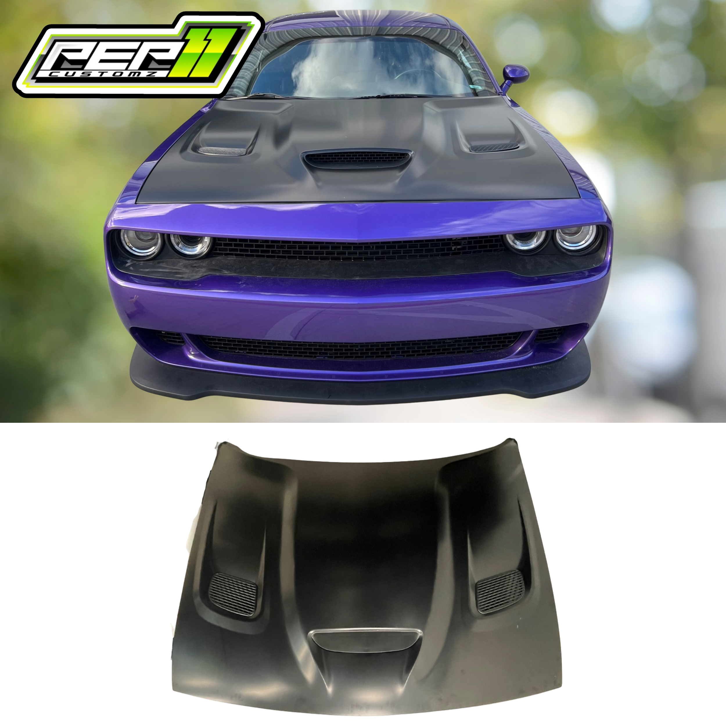 Challenger Hellcat Style Aluminum Hood *WE DO NOT SHIP HOODS OR BUMPERS; PICKUP FROM OUR SHOP LOCATIONS ONLY*