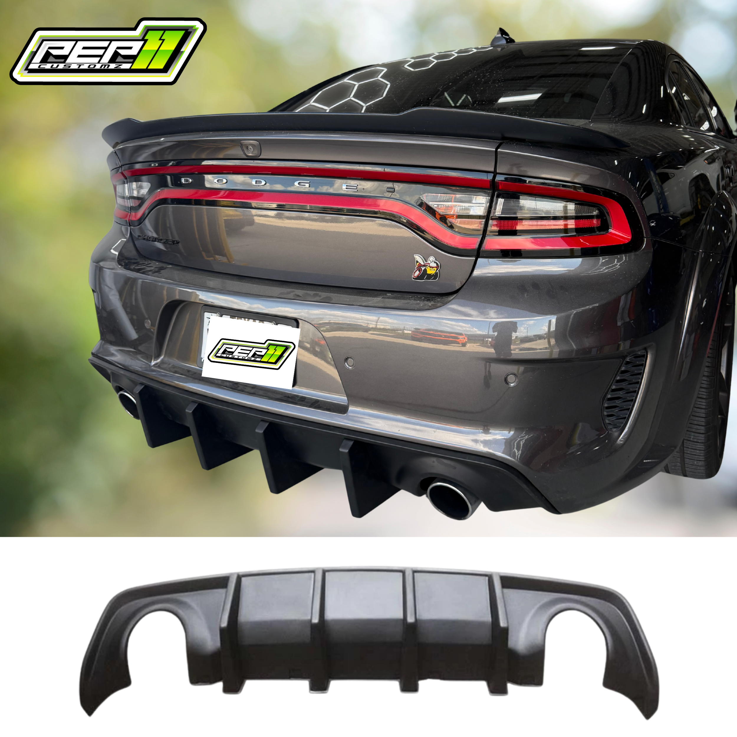 Dodge Charger Rear Diffuser - Wide Body Fit