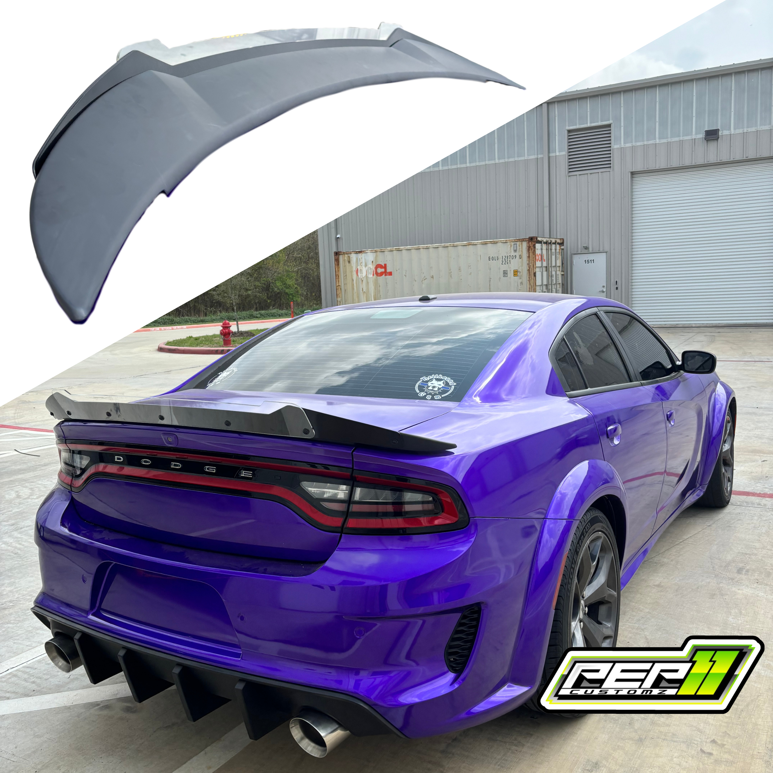 Dodge Charger Spoiler + Wickerbill Combo
