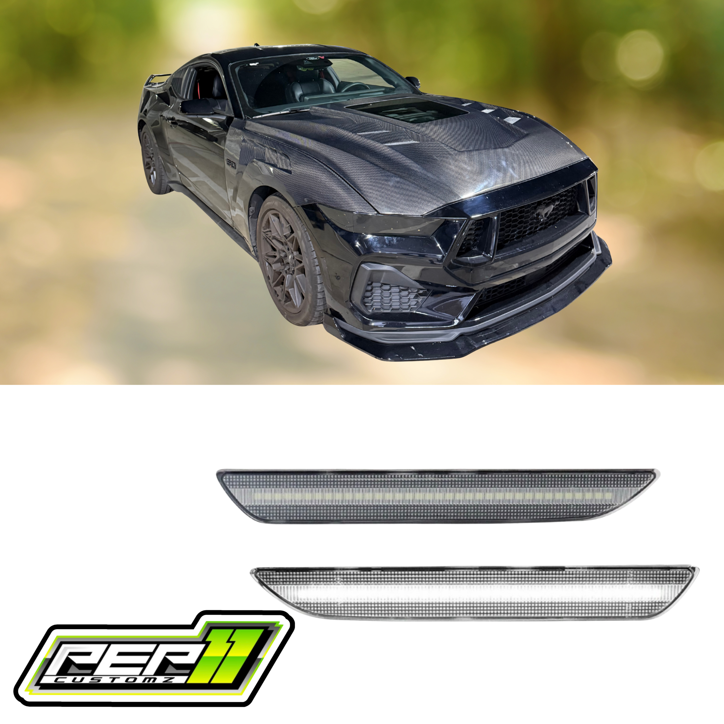 Mustang 2015-2023 White Led Side Marker Reflectors