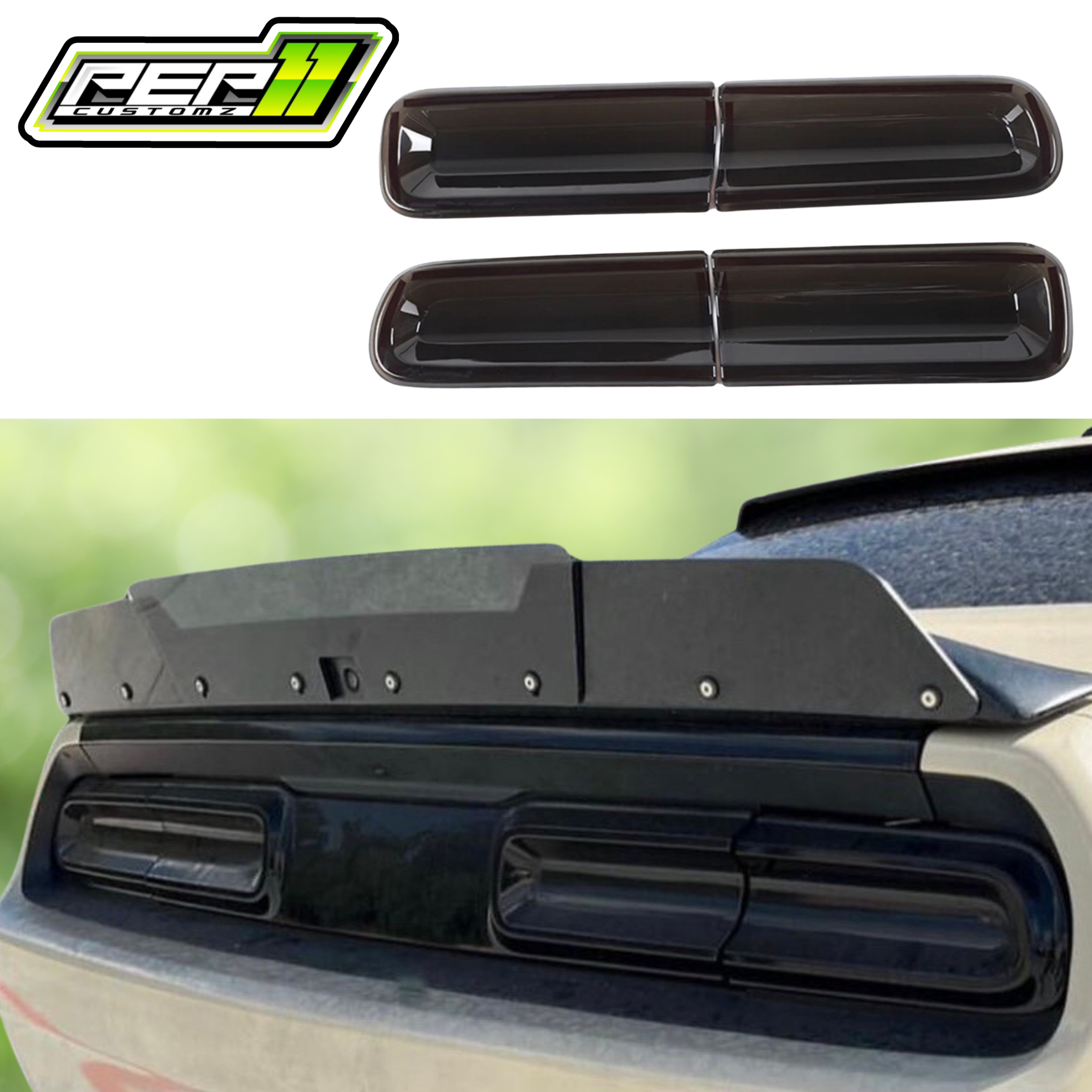 Challenger Tinted Tail light Covers