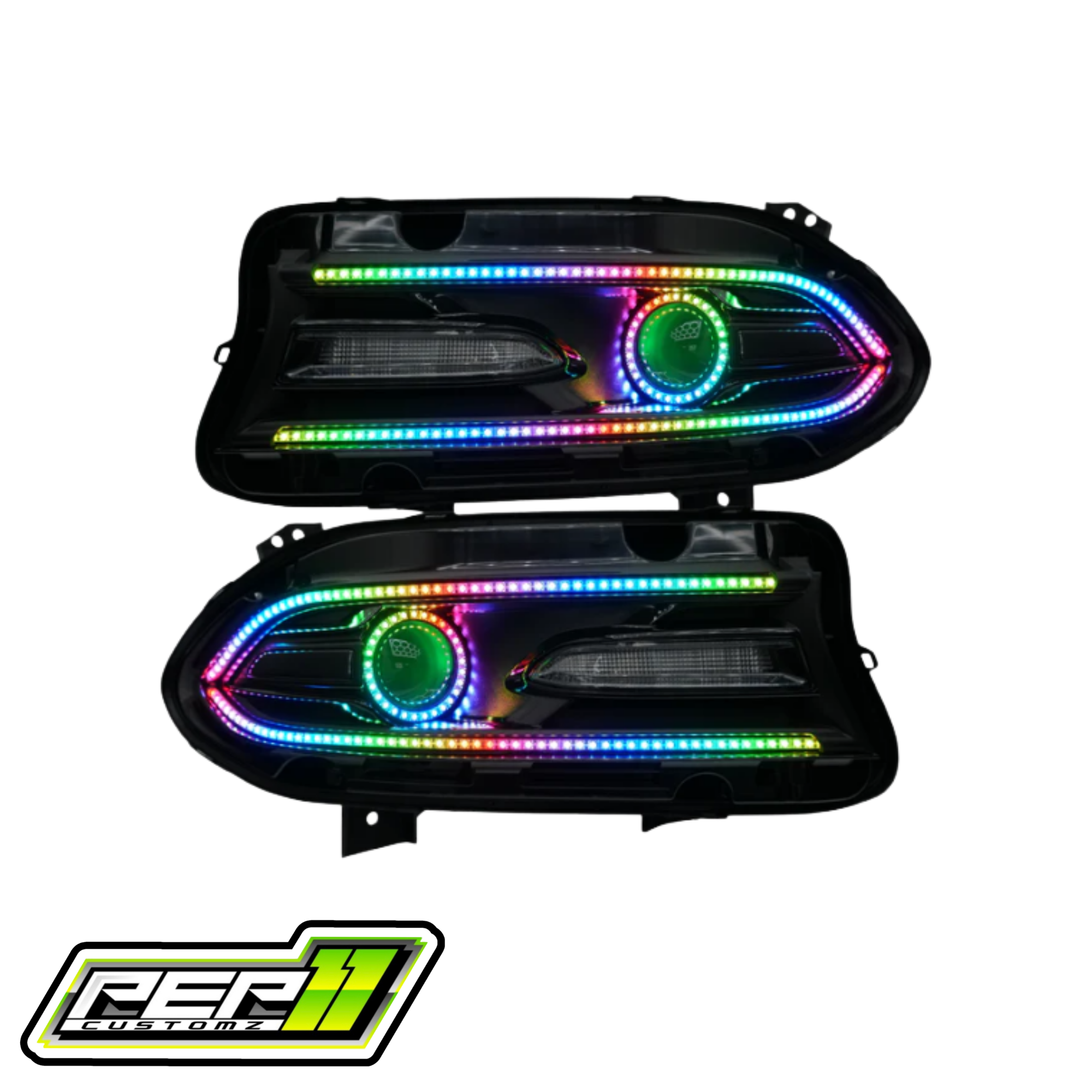 Dodge Charger: Multicolor Flow Series Halo Headlights (2015–2023)