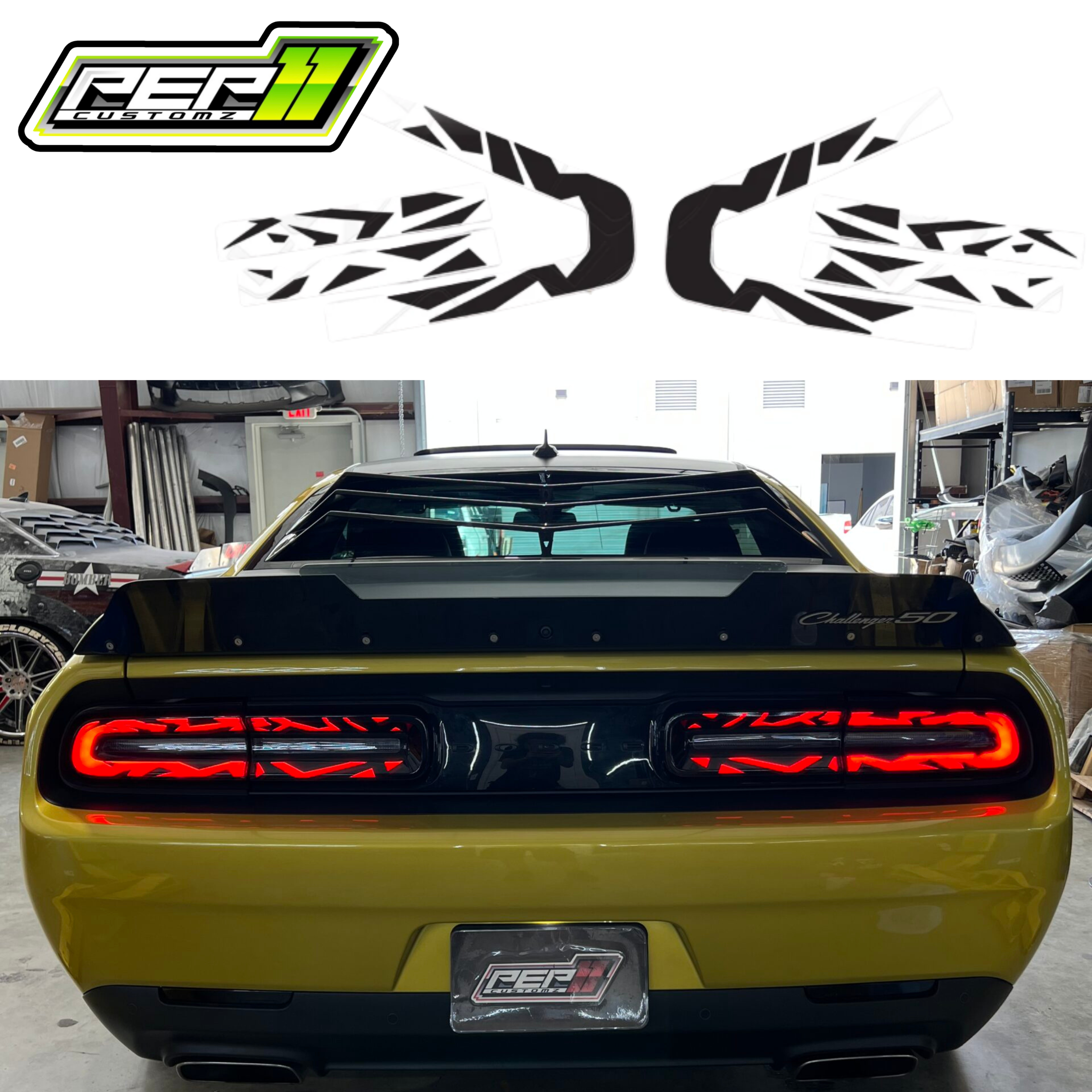 Challenger 'Tiger' Tail light Tint Kit