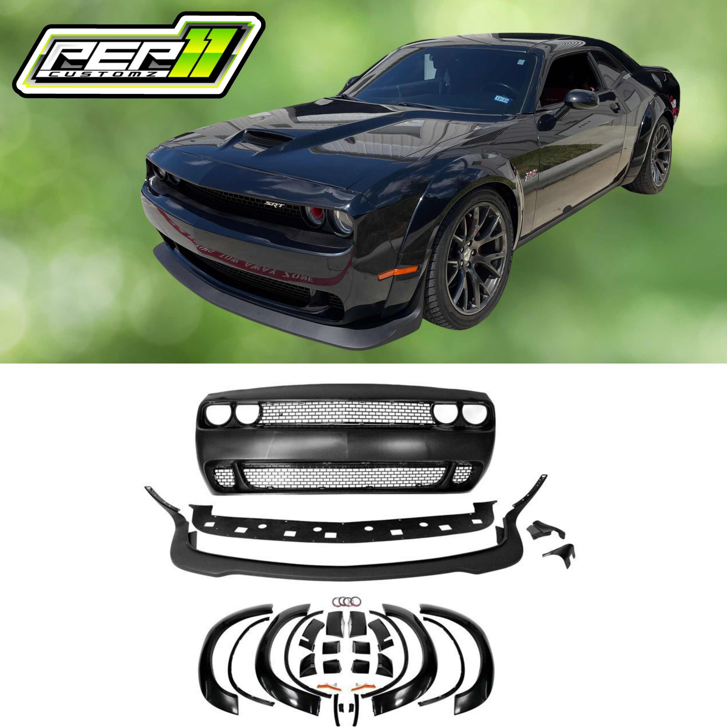 Dodge Challenger Full Widebody Kit (Parts Only)