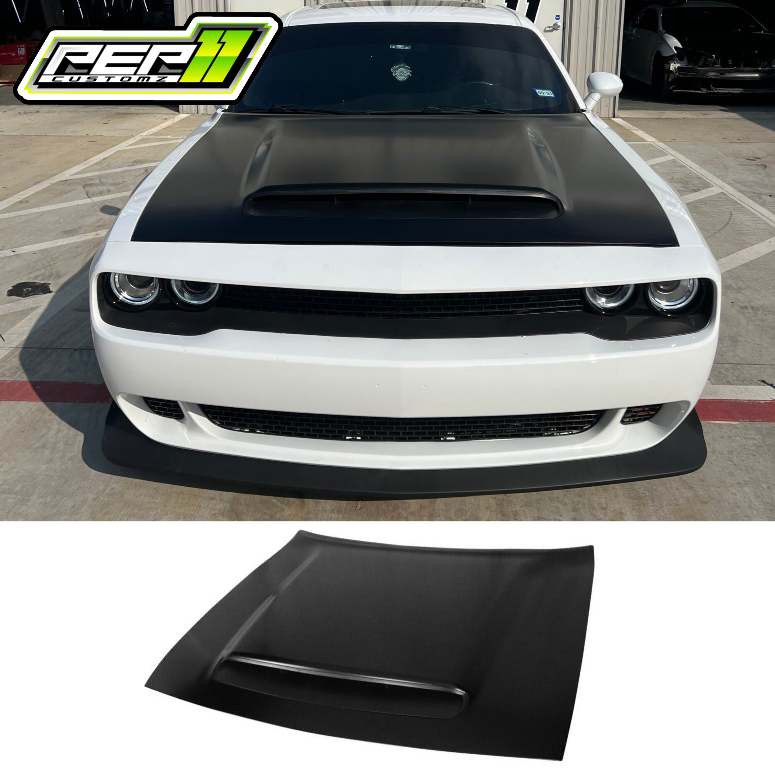 Challenger Demon Style Aluminum Hood *WE DO NOT SHIP HOODS OR BUMPERS; PICKUP FROM OUR SHOP LOCATIONS ONLY*