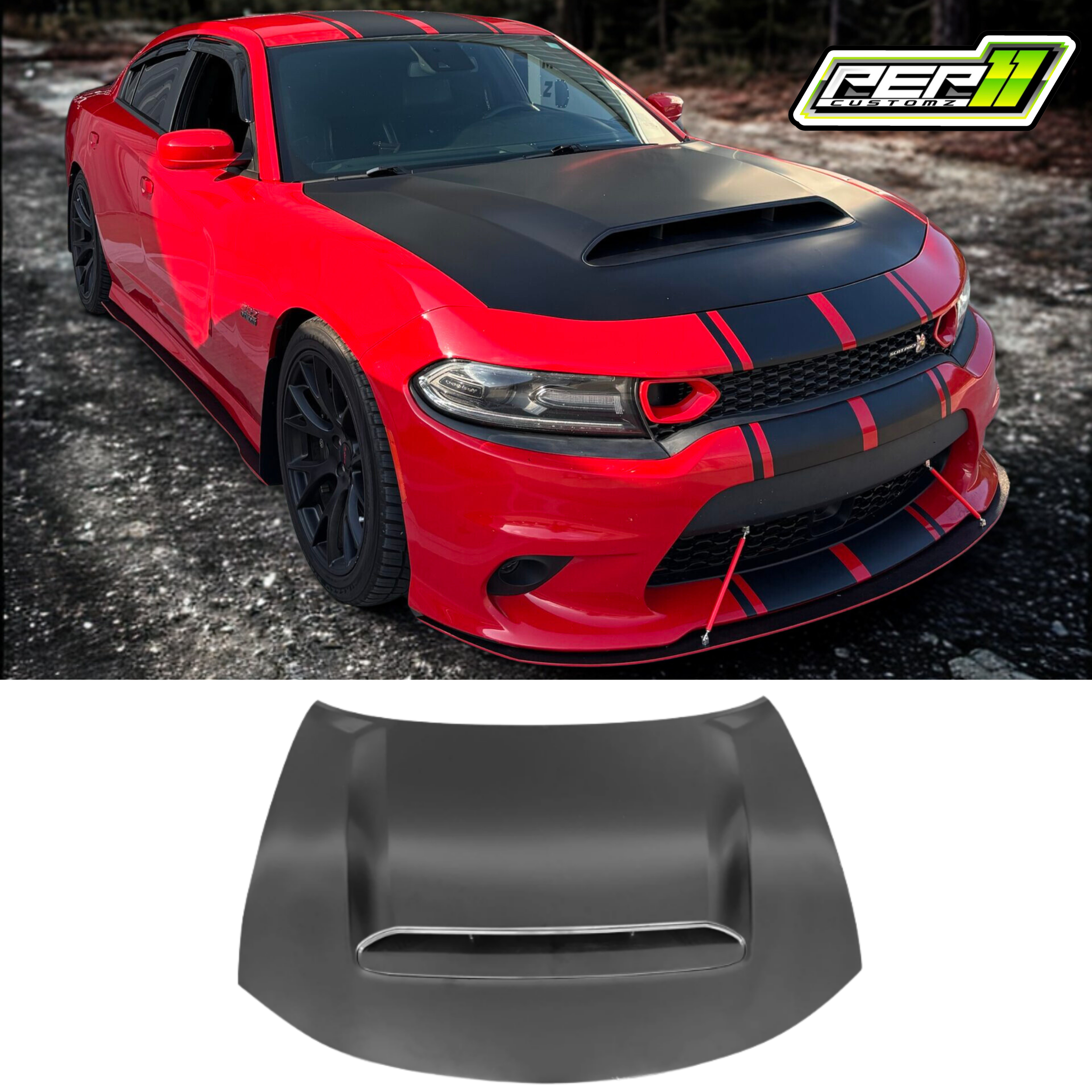 Dodge Charger Demon Aluminum Hood *WE DO NOT SHIP HOODS OR BUMPERS; PICKUP FROM OUR SHOP LOCATIONS ONLY*