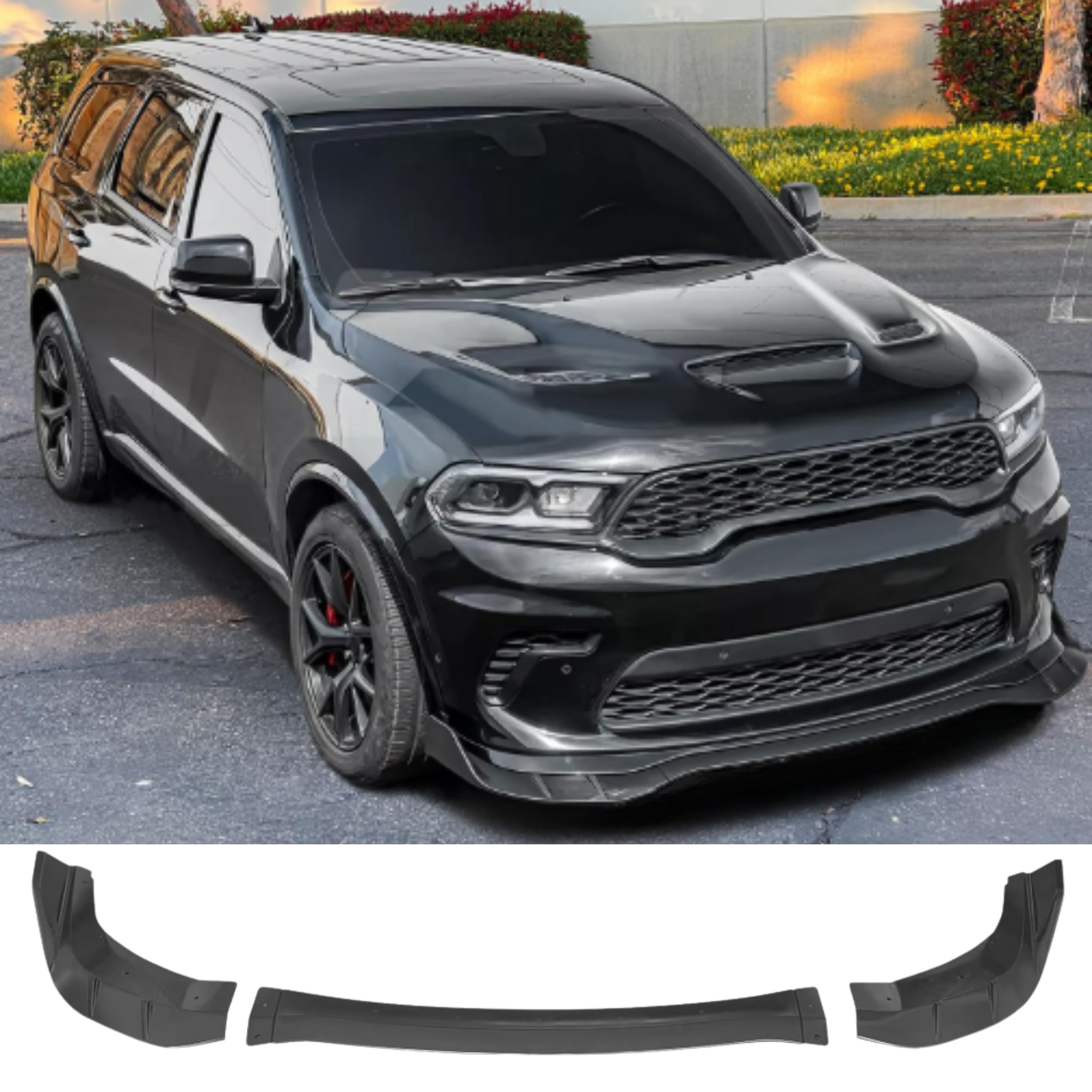 Durango Front Lip - Fits Hellcat Front Bumper Gloss Black