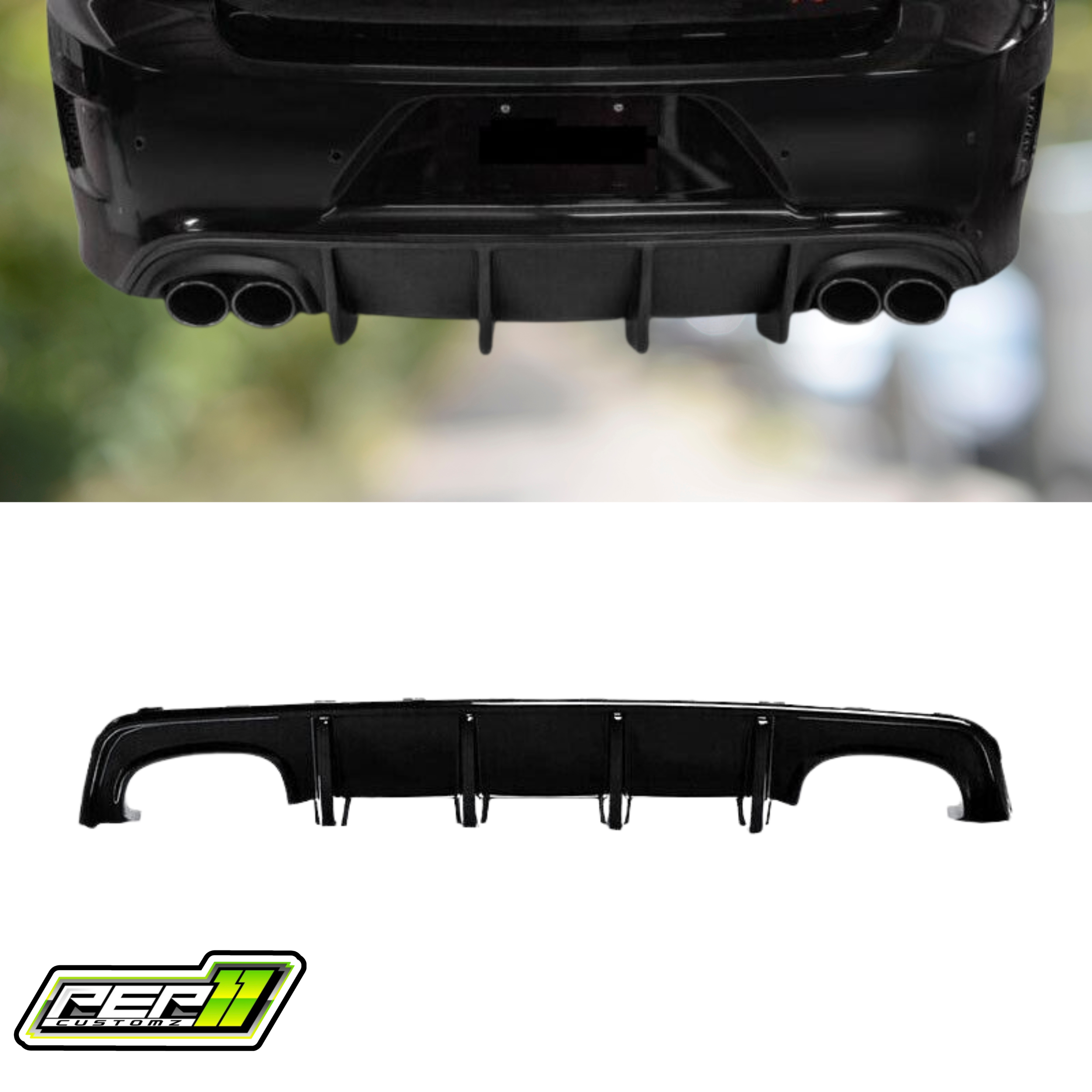 Dodge Charger Dual Quad Tip Diffuser - Wide Body