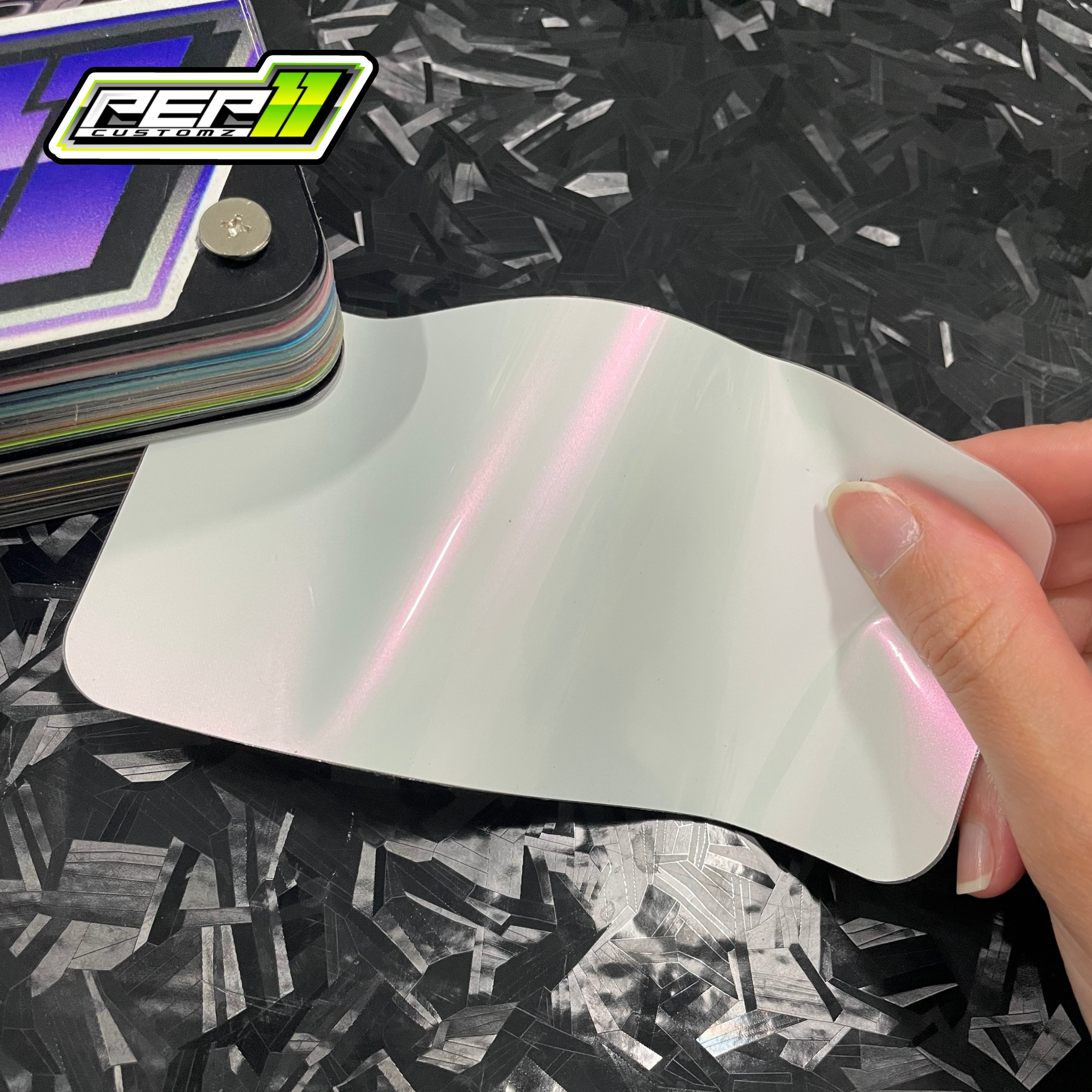 ** Super Gloss White Red - Pep11customz Vinyl Wrap Material (Price does NOT include installation.)