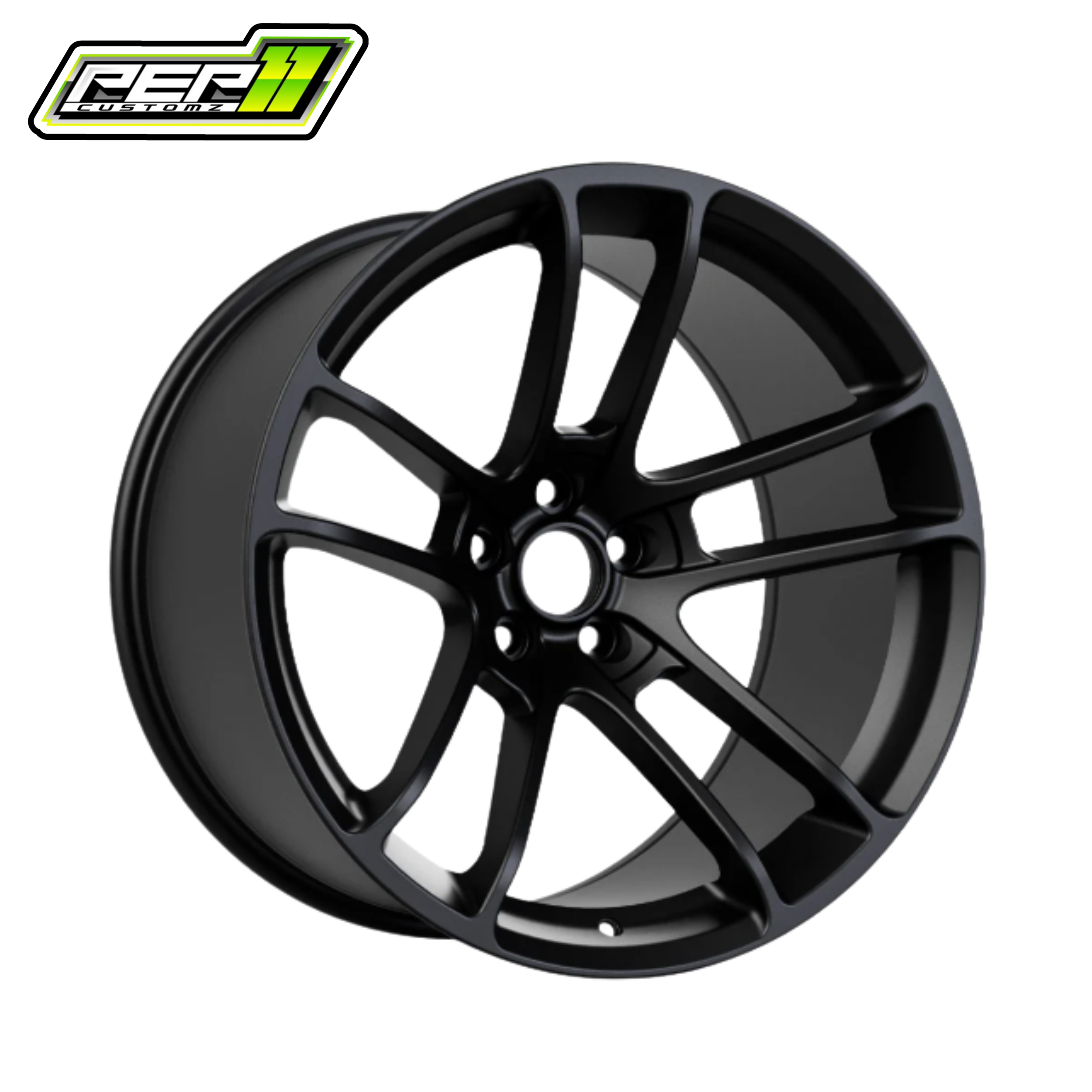 Jeep/Durango Widebody Hellcat 2 Style Matte Rims (20"x11") -6 Offset