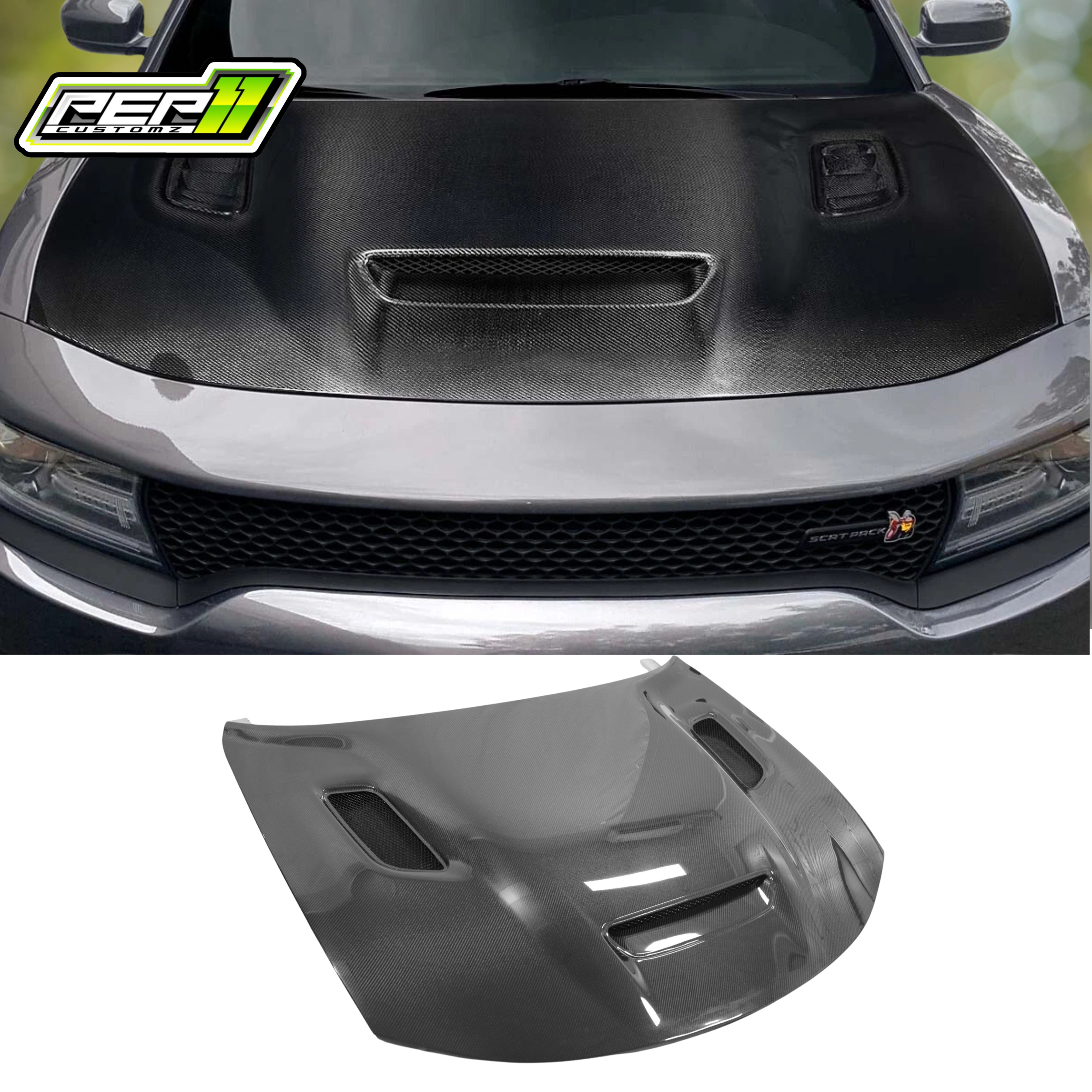 Dodge Charger Redeye Carbon Fiber Hood *WE DO NOT SHIP HOODS OR BUMPERS; PICKUP FROM OUR SHOP LOCATIONS ONLY*
