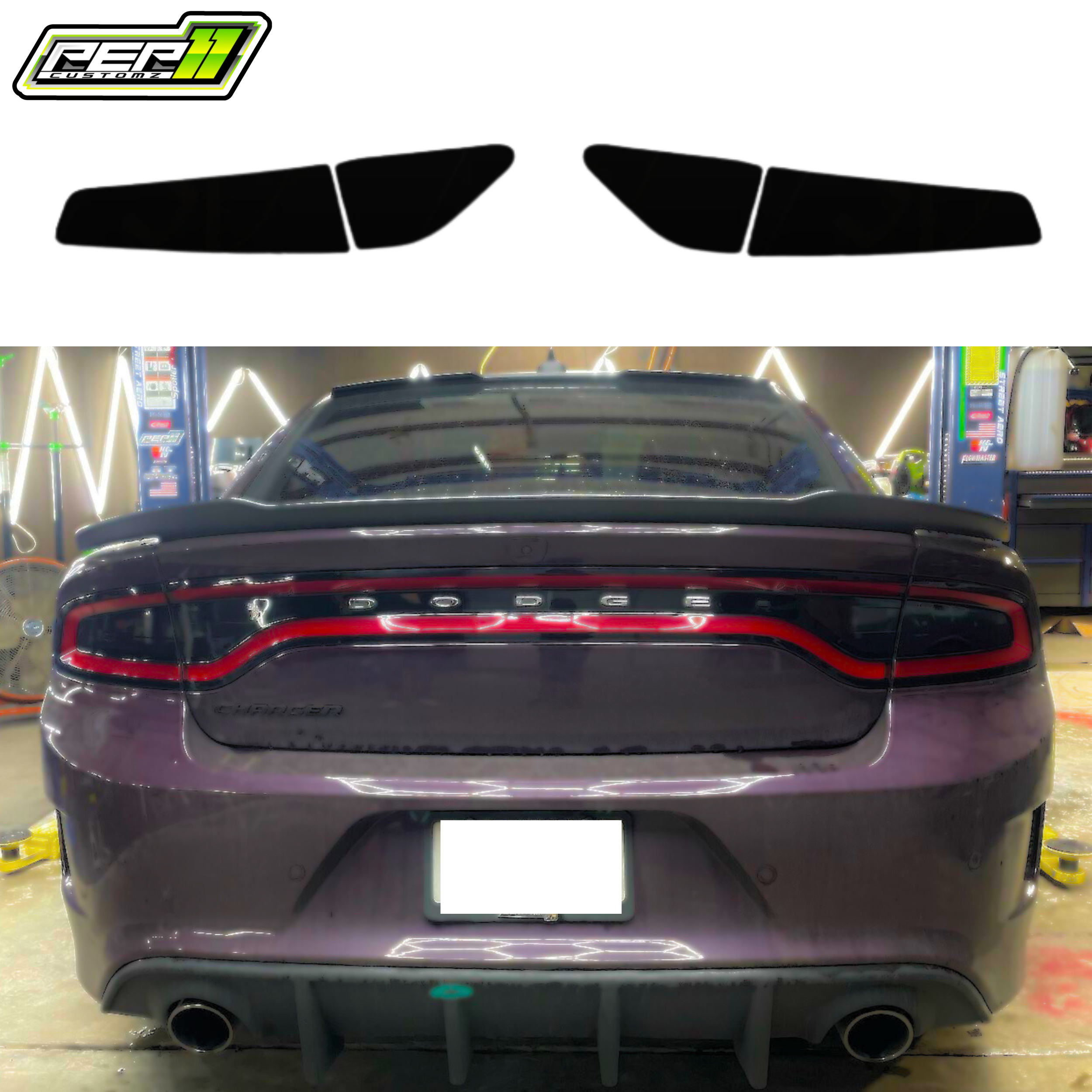 Charger Reverse Light Tinted Tail light Kit 2015+