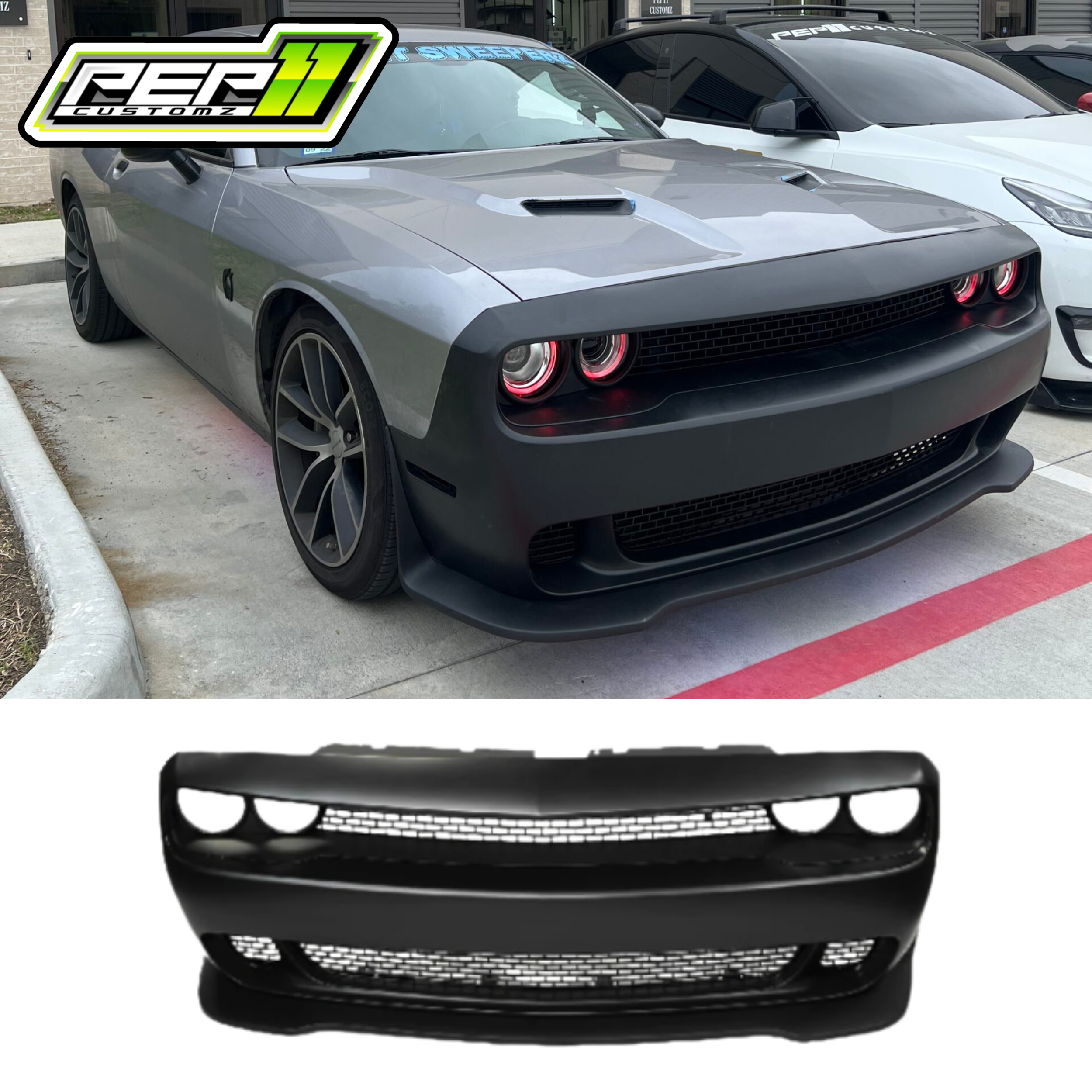 Challenger Hellcat Style Front Bumper *WE DO NOT SHIP HOODS OR BUMPERS; PICKUP FROM OUR SHOP LOCATIONS ONLY*