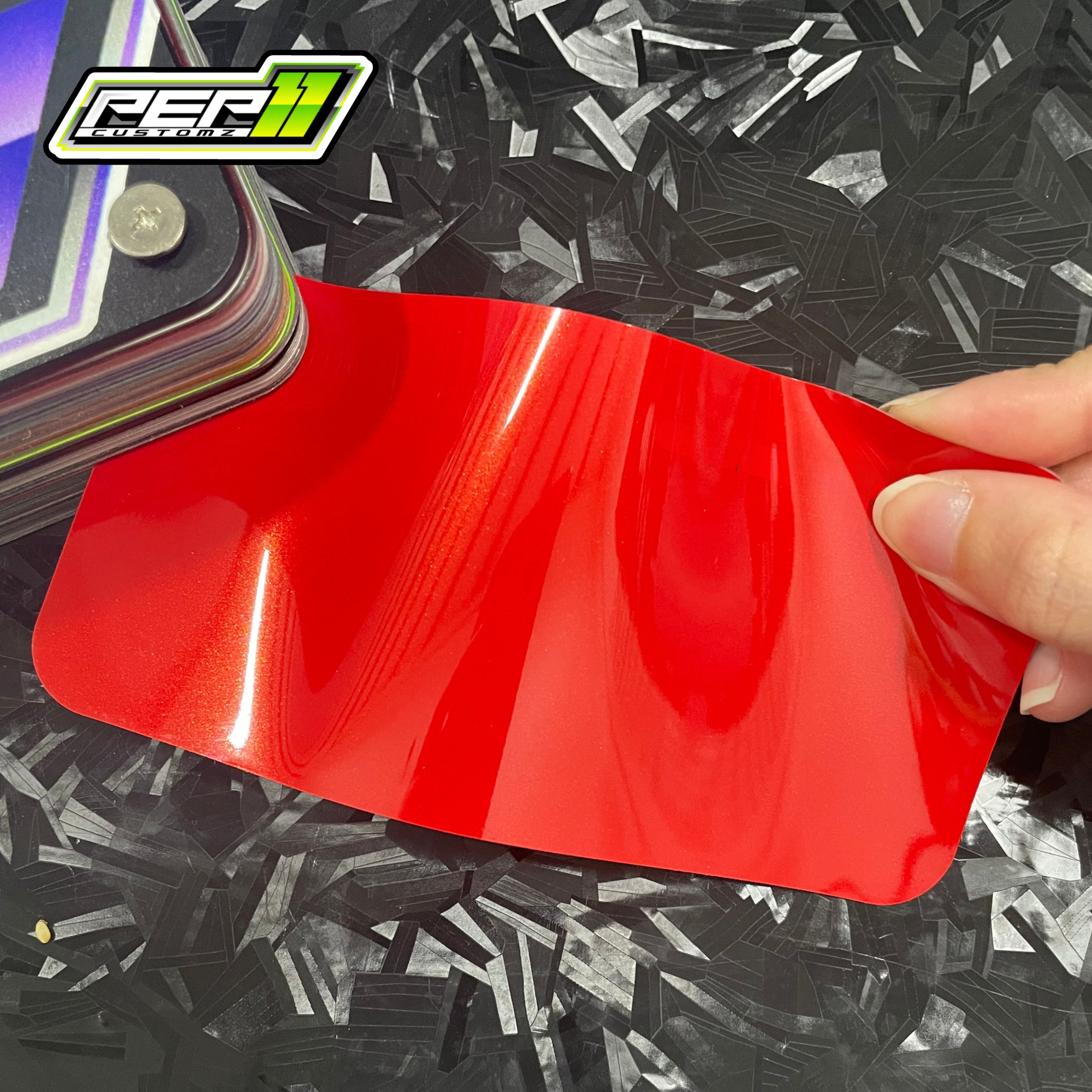 Super Gloss Flame Red Metallic - Pep11customz Vinyl Wrap Material (Price does NOT include installation.)