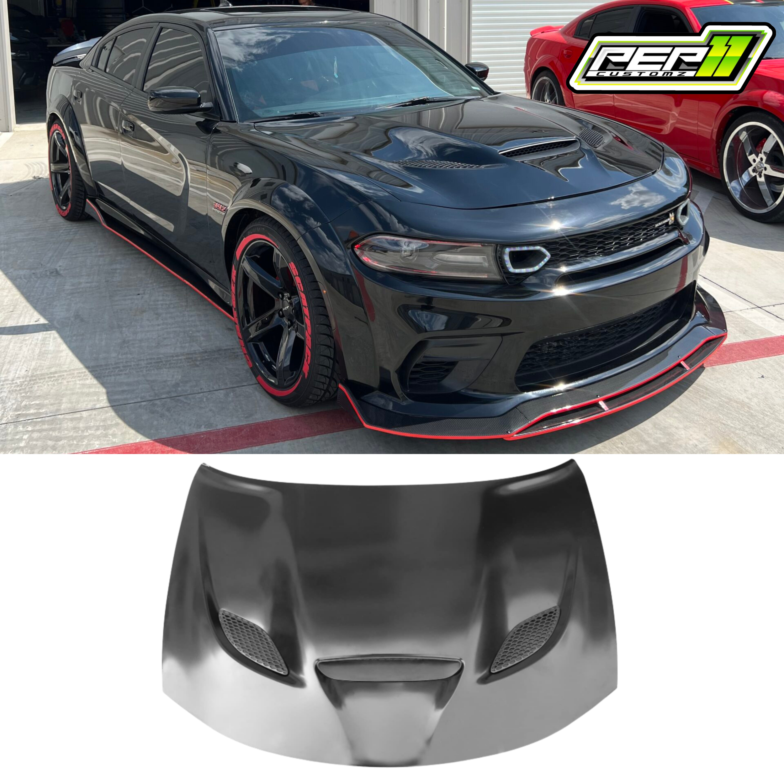 Dodge Charger Hellcat Aluminum Hood *WE DO NOT SHIP HOODS OR BUMPERS; PICKUP FROM OUR SHOP LOCATIONS ONLY*