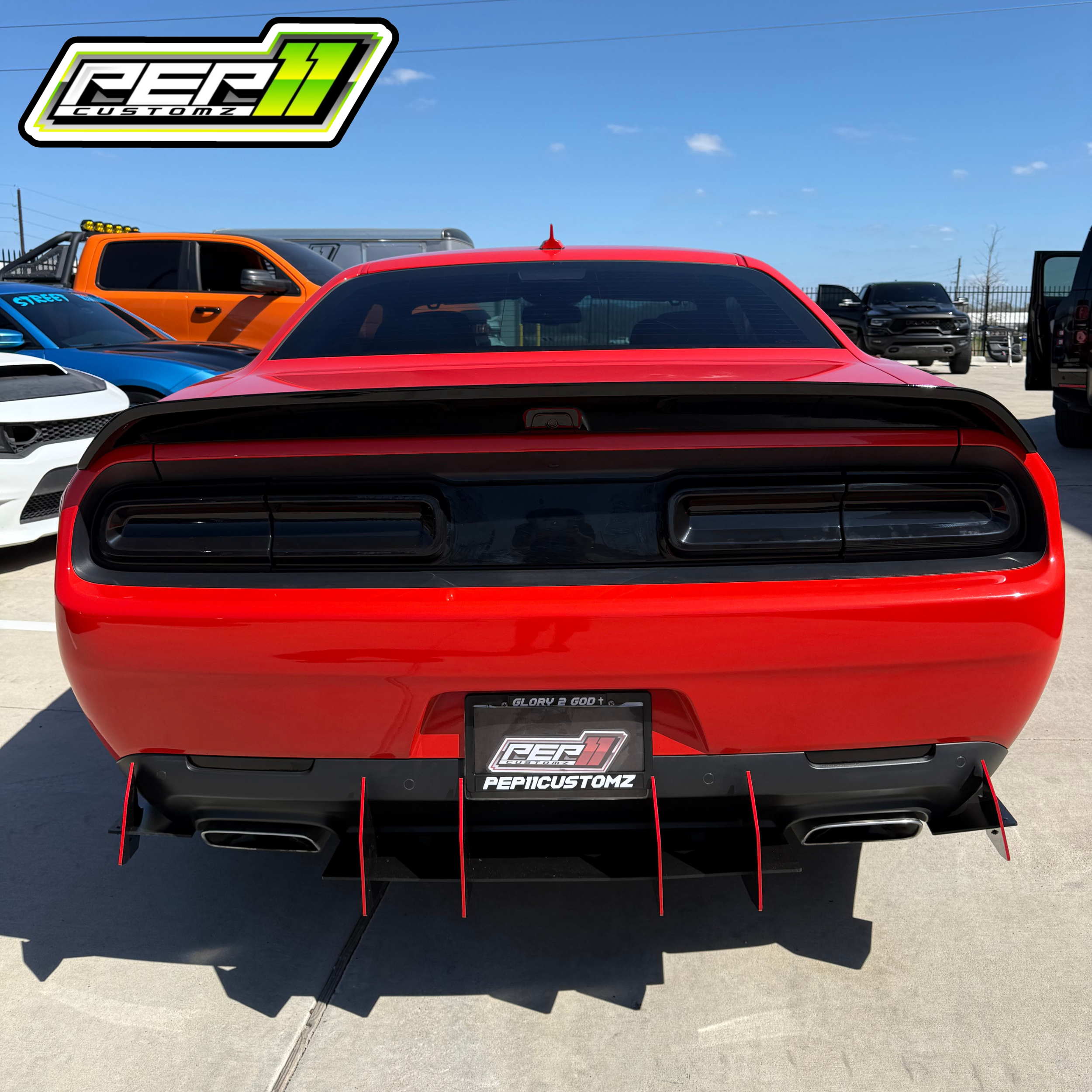 Big Fin Diffuser Plates *NO COLOR PINSTRIPE ( charger,challenger,mustang,camaro etc)