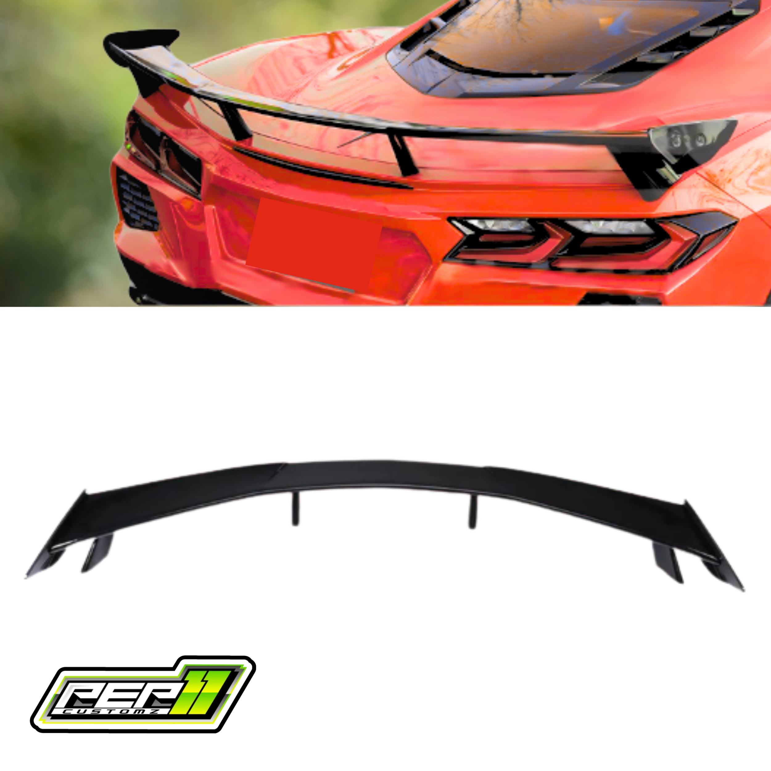 Corvette C8 High Wing Spoiler Gloss Black