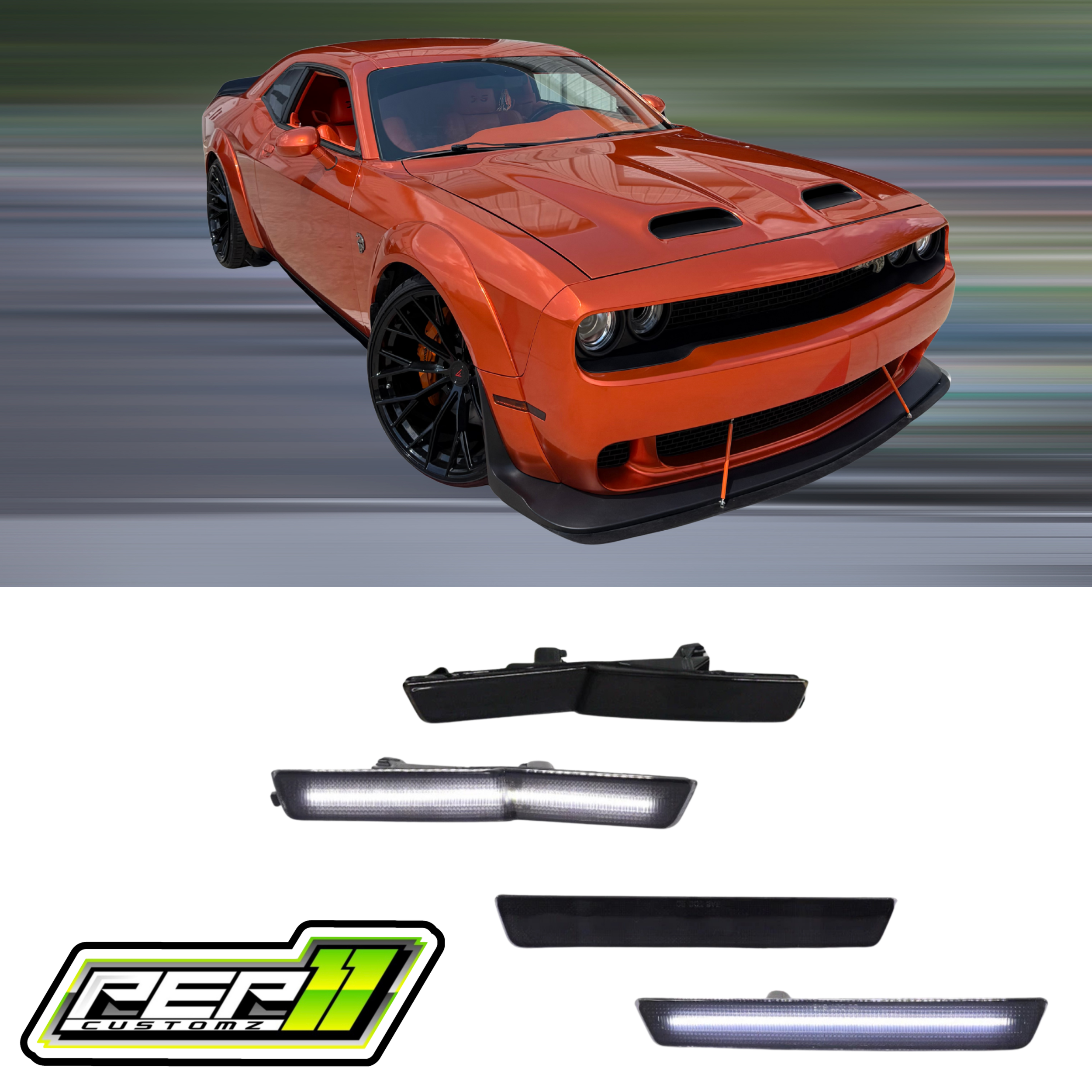Dodge Challenger Wide Body Fit LED Side Marker Reflectors