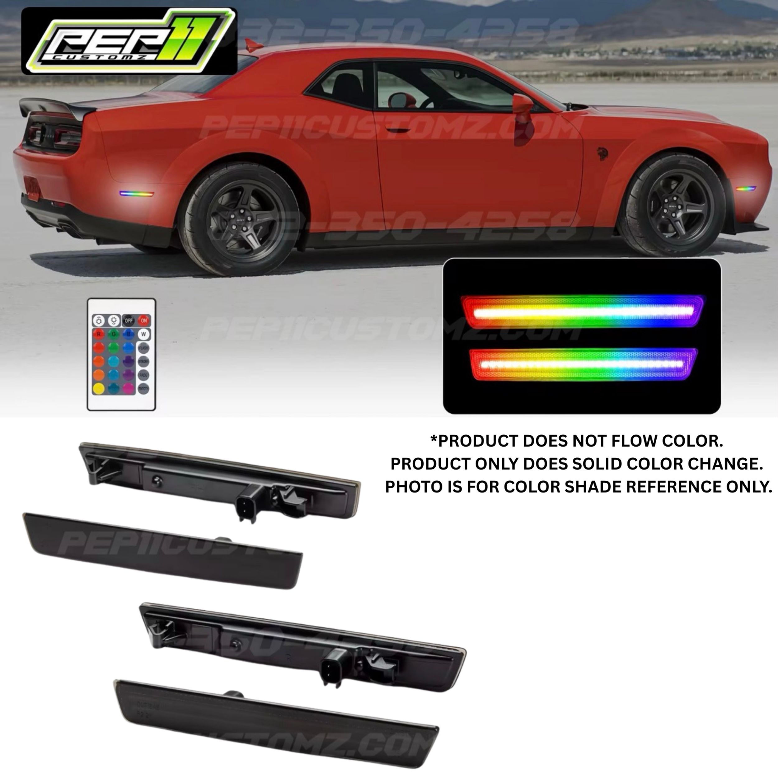 Dodge Challenger Slim Body Fit RGB Side Marker Reflectors