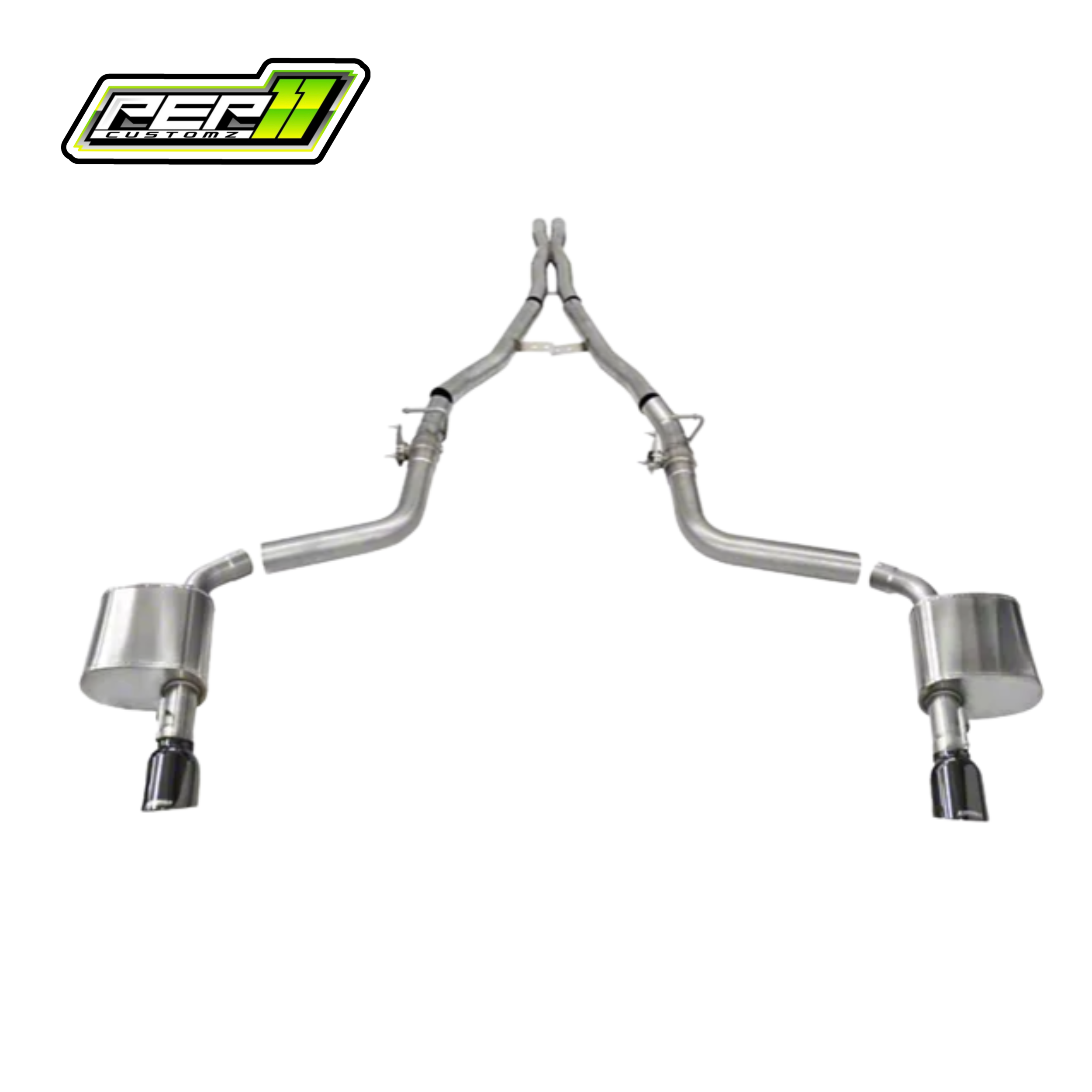 Corsa Performance Xtreme Valved Cat-Back 15-23 6.2L HEMI Charger Exhaust with Black Tips w/ MDS Valves