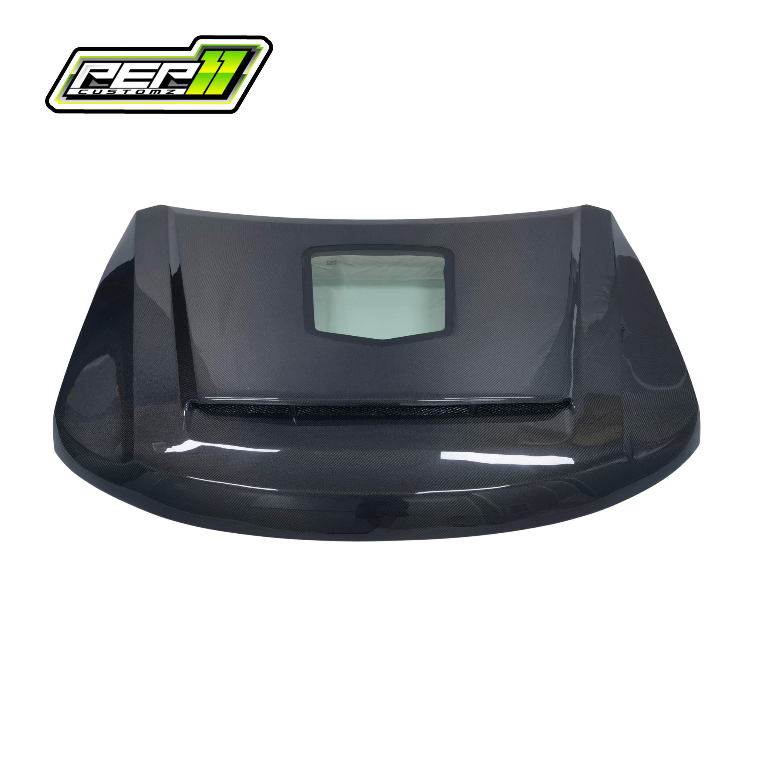 Jeep Grand Cherokee Redeye Style Carbon Fiber Hood with Glass Cutout *WE DO NOT SHIP HOODS OR BUMPERS; PICKUP FROM OUR SHOP LOCATIONS ONLY*