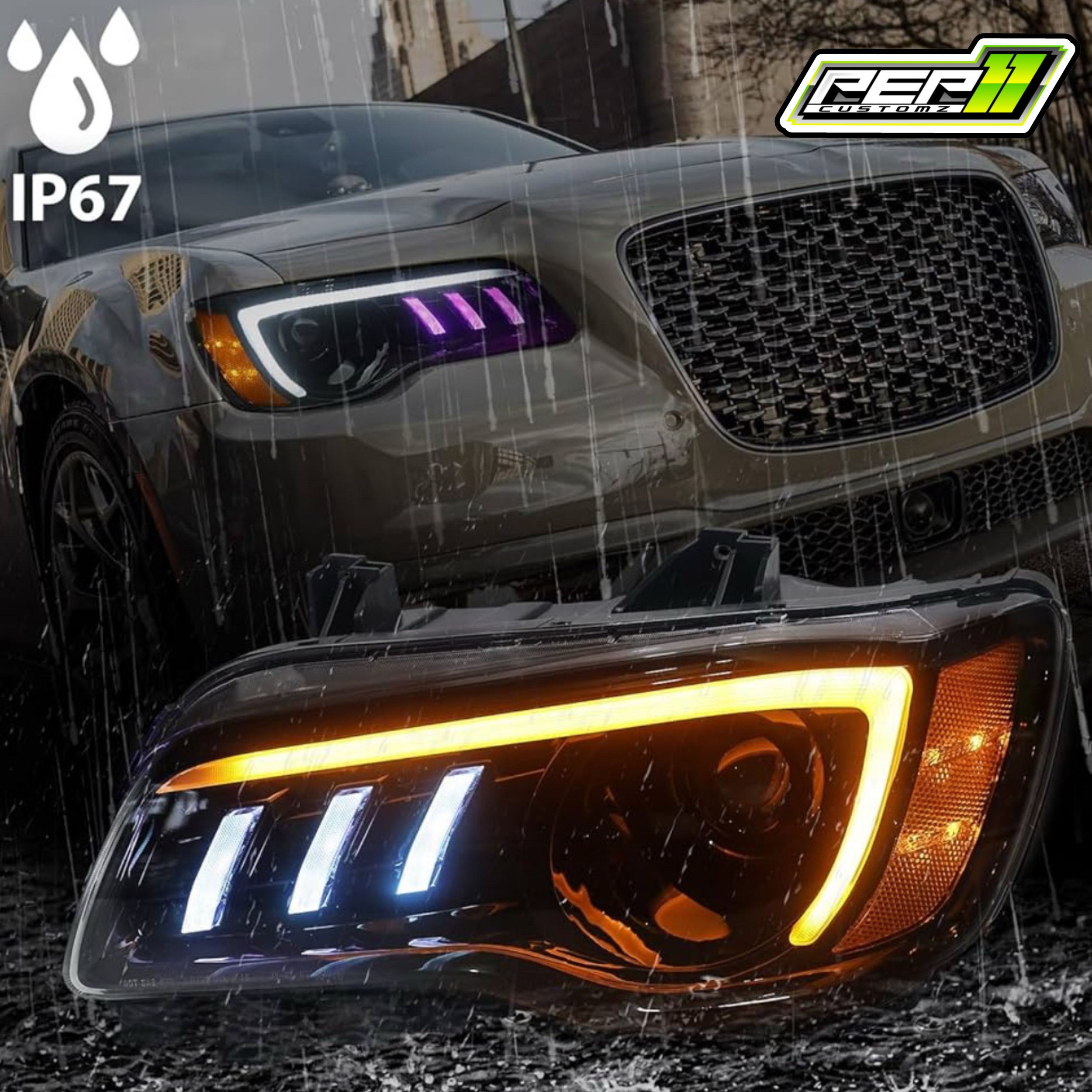 Chrysler 300 Round Tip Conversion Diffuser Gloss Black — Pep11Customz