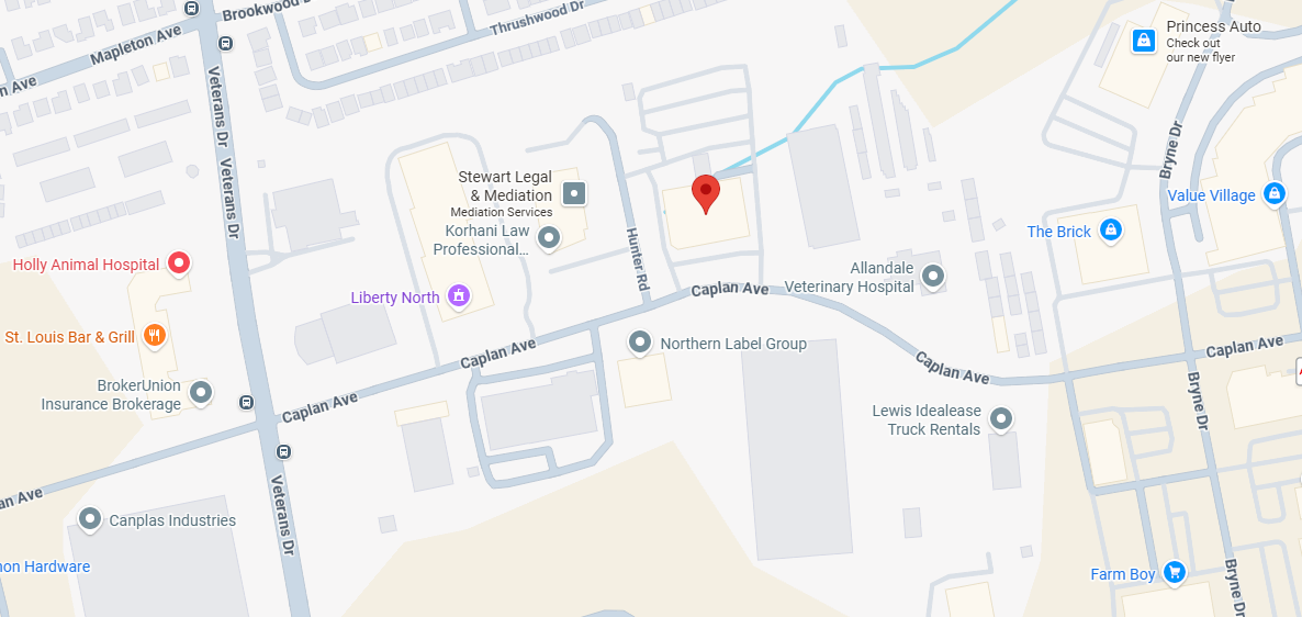 Exterior view of the Structured Property Inspections office located at 92 Caplan Ave, Barrie, Ontario, L4N 0Z7. Professional home inspection services in Simcoe County, serving Barrie, Innisfil, Orillia and Bradford