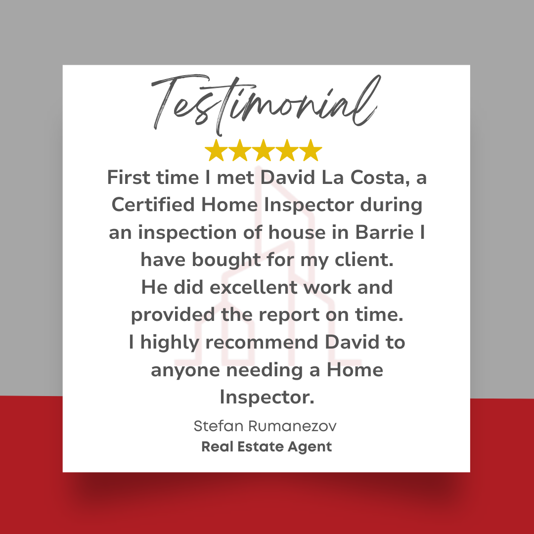 Home Inspection Five-Star Google Review for Structured Property Inspections in Barrie, Bradford, Innisfil, Simcoe County - " I highly recommend David to anyone needing a Home Inspector. "