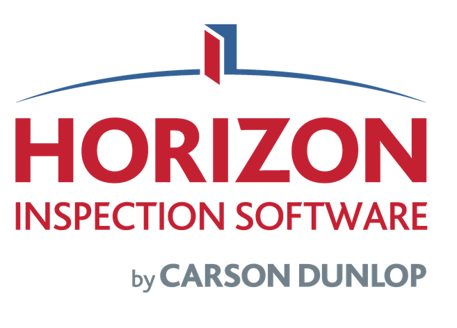 Horizon home inspection software logo by Carson Dunlop, featuring professional report writing, automated scheduling, and cloud-based property inspection tools for residential and commercial inspectors.
