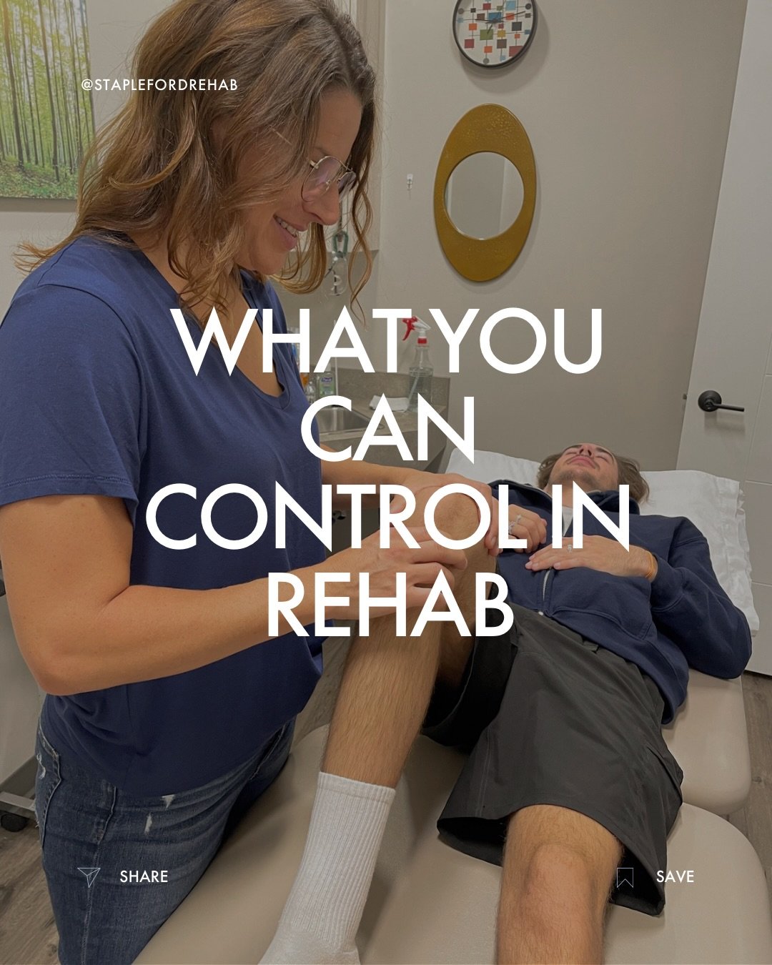 One of the biggest mindset shifts in injury rehab?
&nbsp;
Learning to separate what you can control from what you can&rsquo;t.
&nbsp;
Psychologically, our brains crave certainty. When we&rsquo;re injured, we often fixate on timelines, imaging results