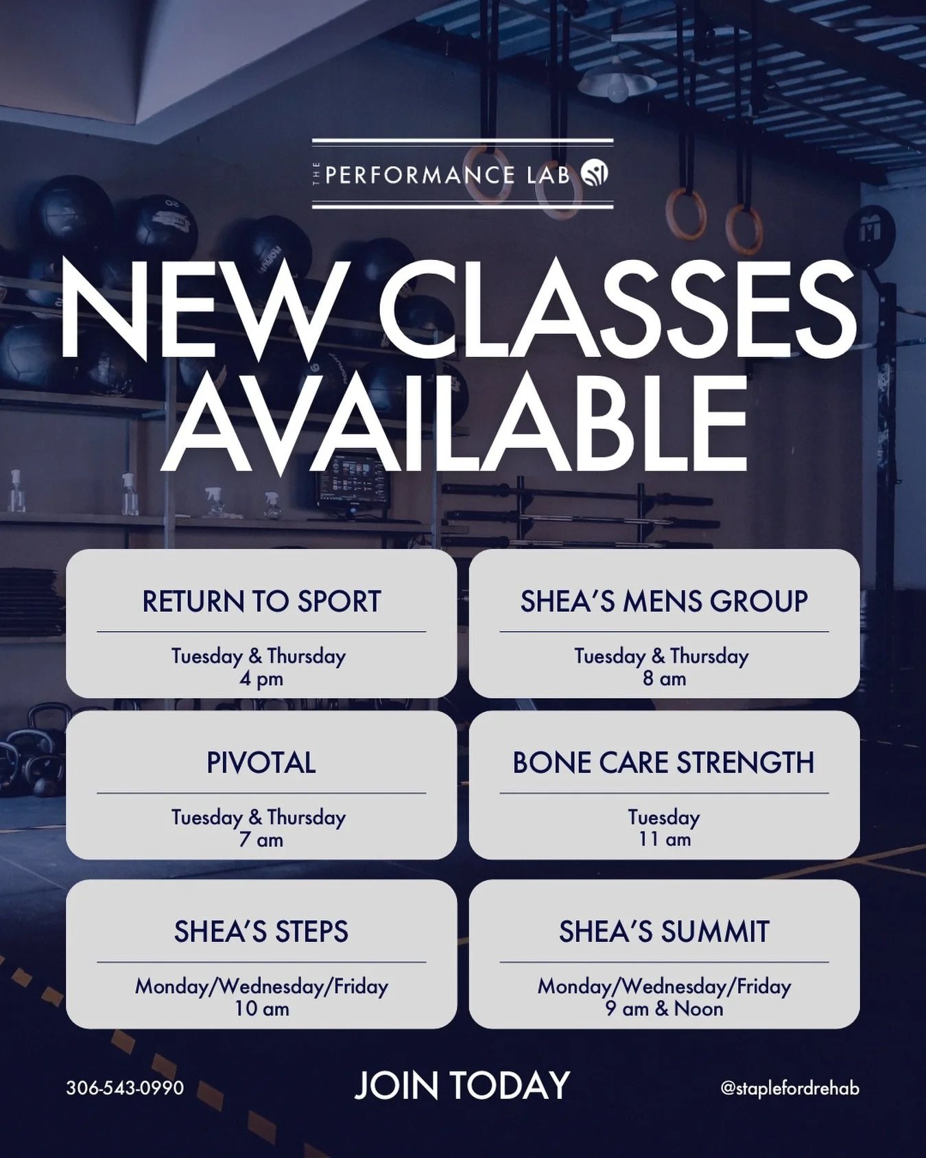🚨 NEW CLASSES. NEW ENERGY. NEW STANDARD. 🚨
&nbsp;
Welcome to **The Performance Lab** &mdash; where training meets purpose and results are built. We&rsquo;re rolling out a powerful lineup of classes designed to help you move better, get stronger, an