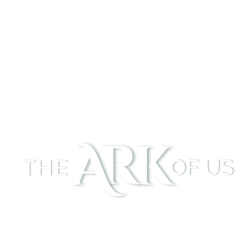 Logo of the time capsule 'The Ark of Us' with stylized text on a black background.