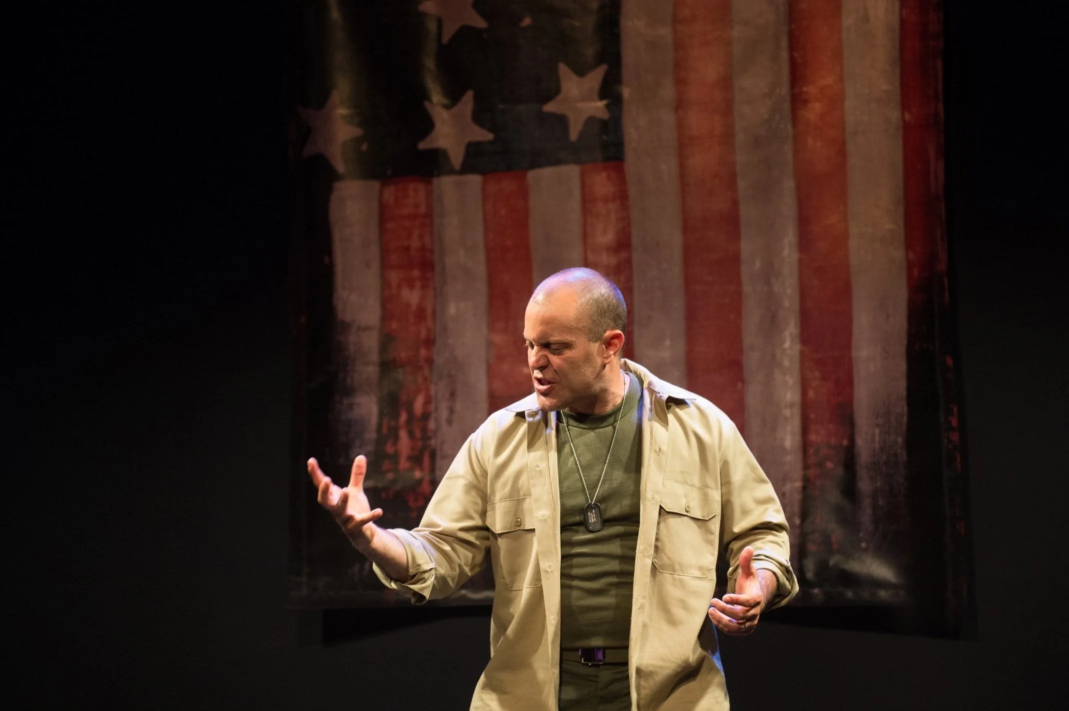 American Soldier solo show branding