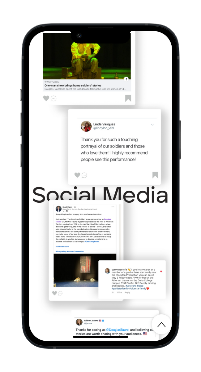 American Soldier solo show website mobile optimization