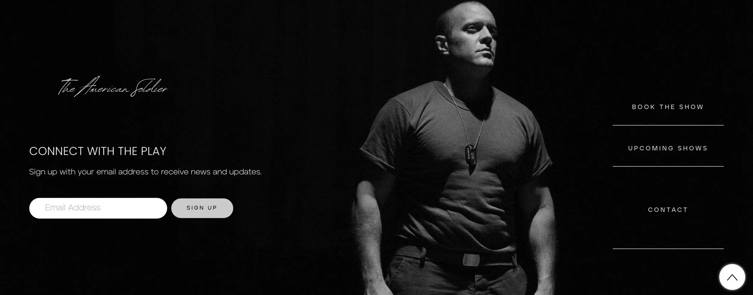 American Soldier solo show custom web design