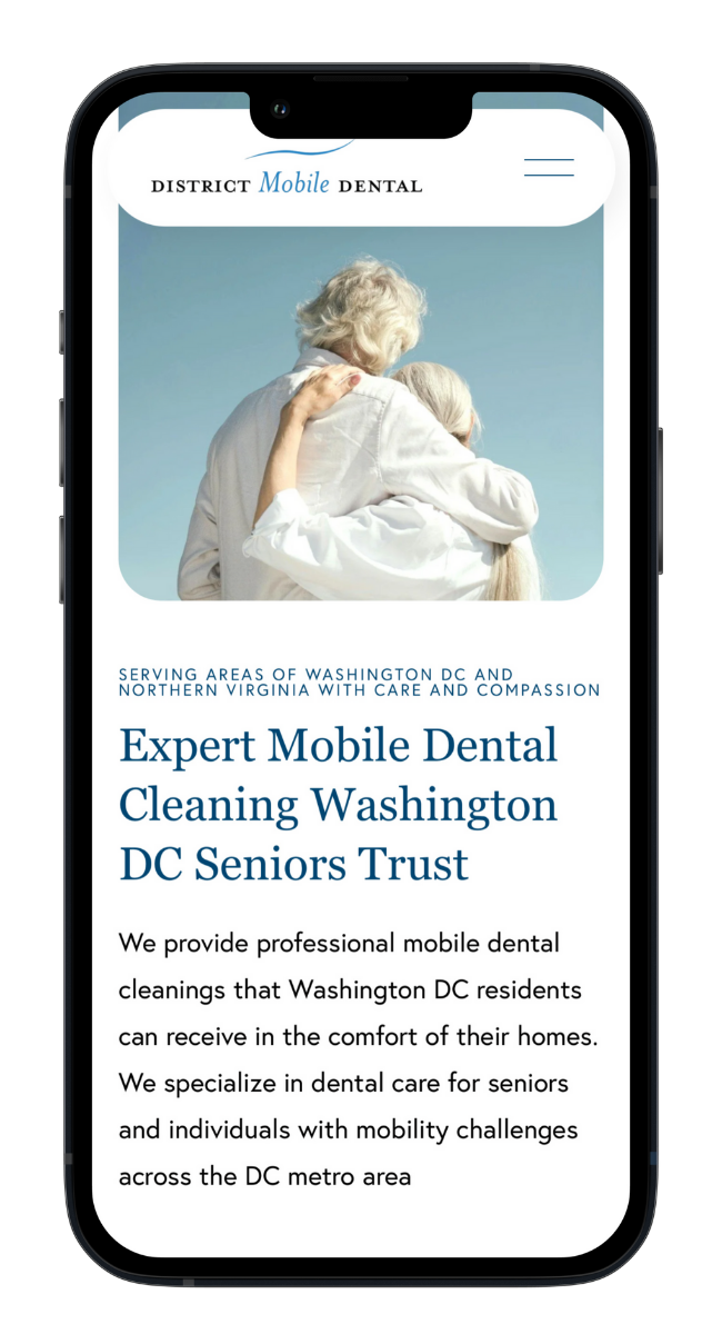 Dental business website mobile optimization