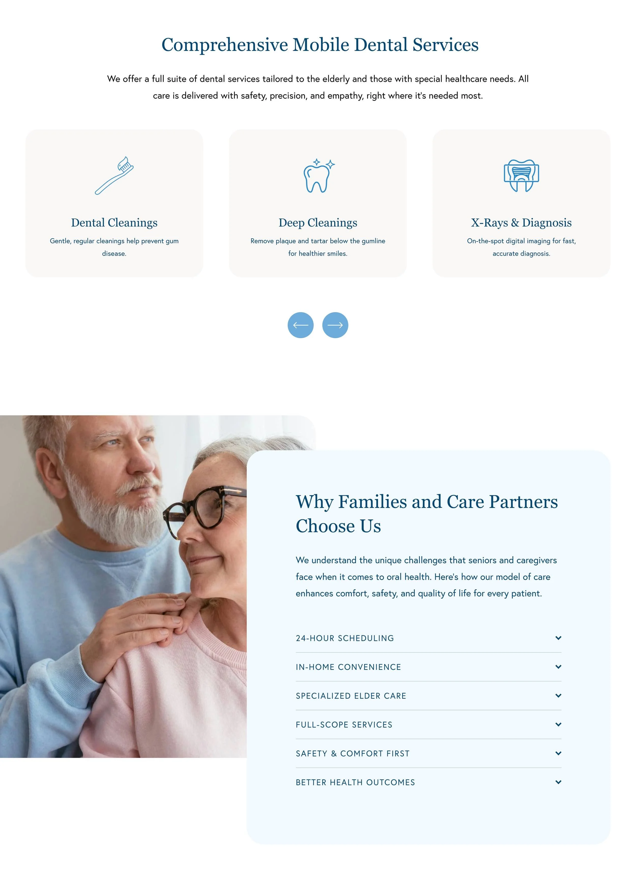 Dental branding and website design visual