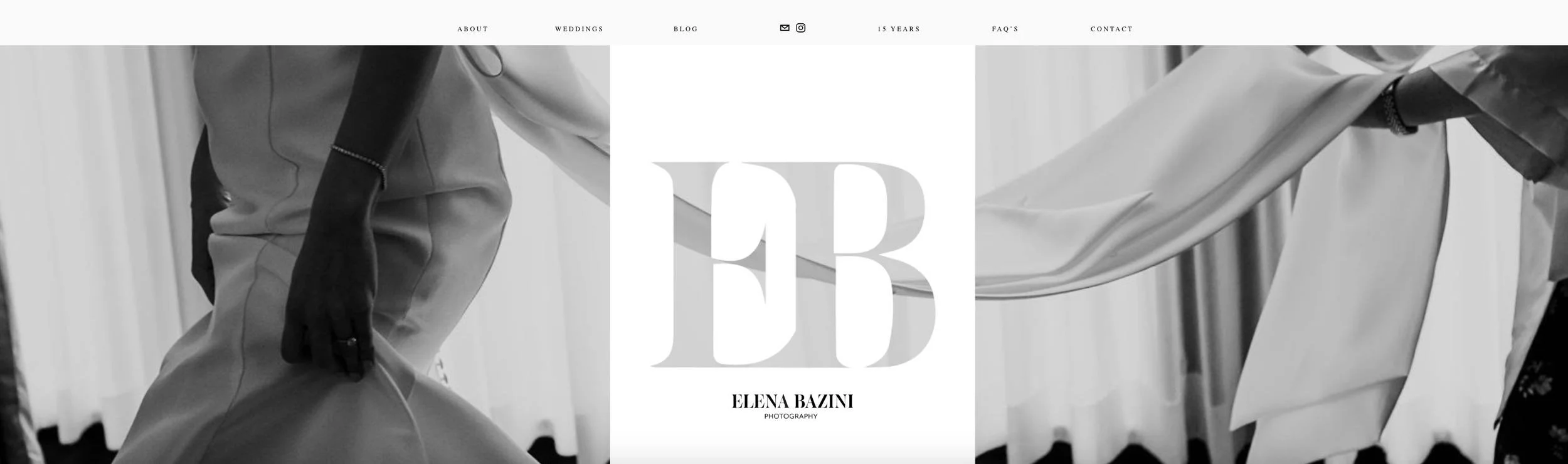 Website design for wedding photographer