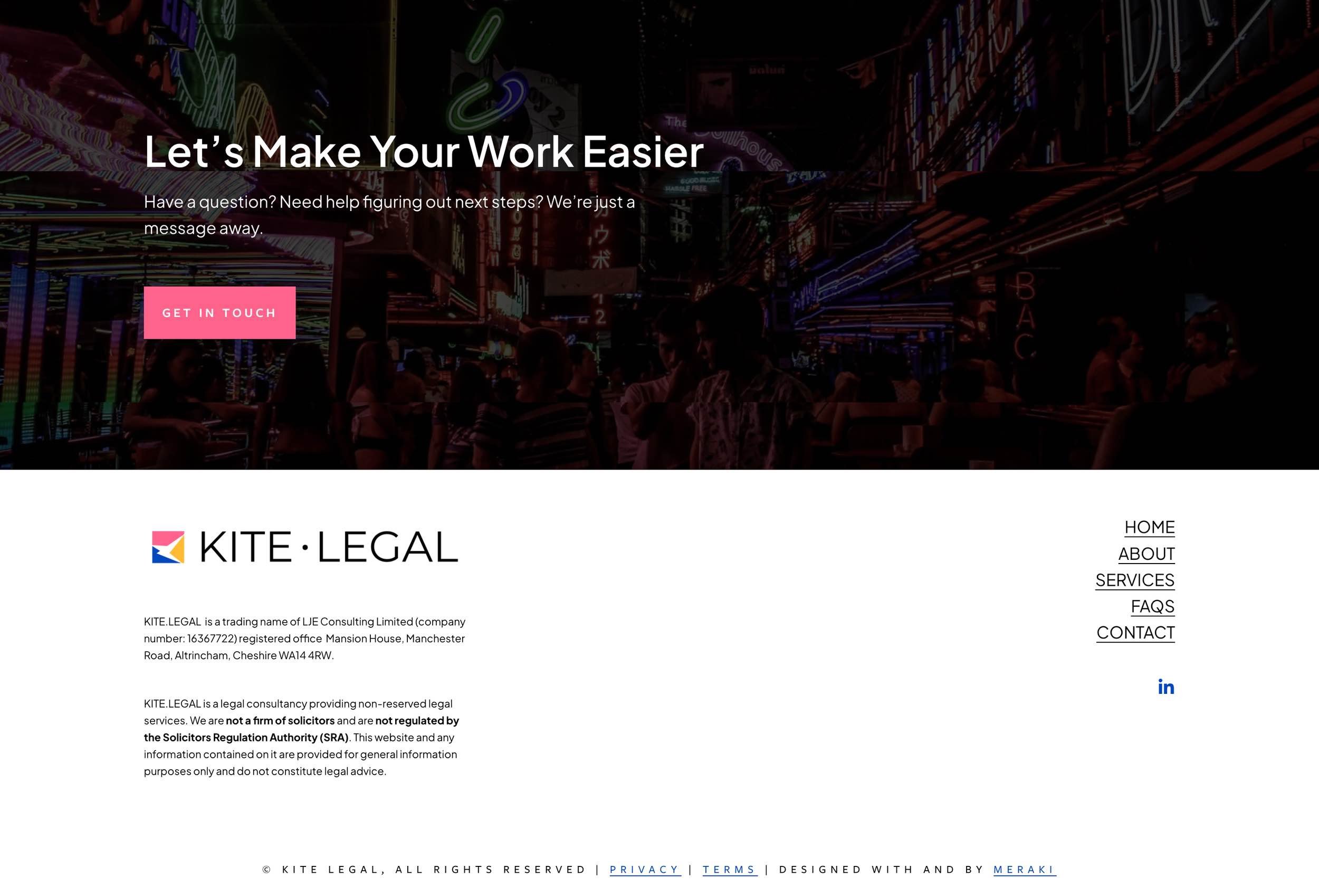 Kite Legal custom website visual
