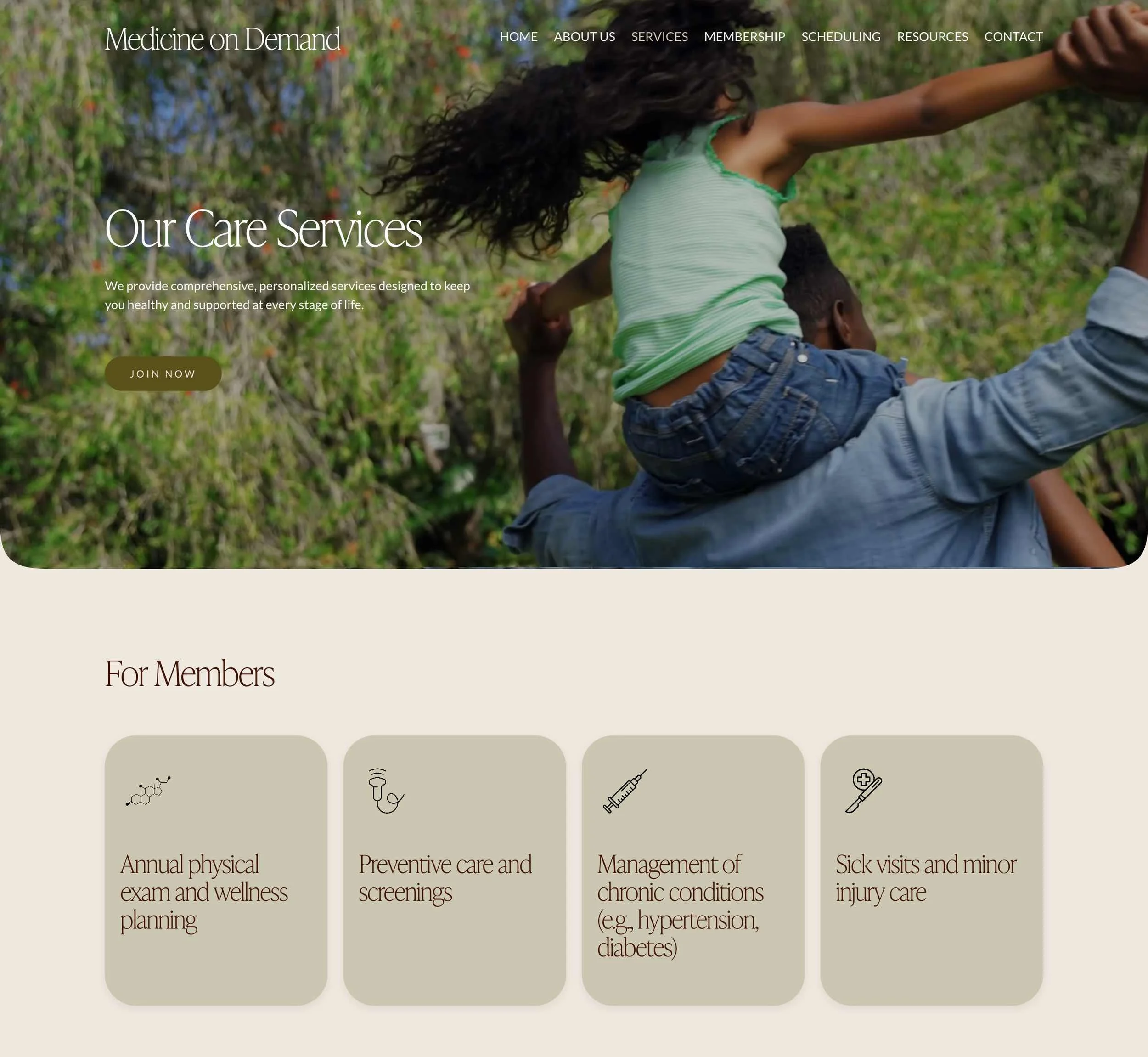 Healthcare custom website design