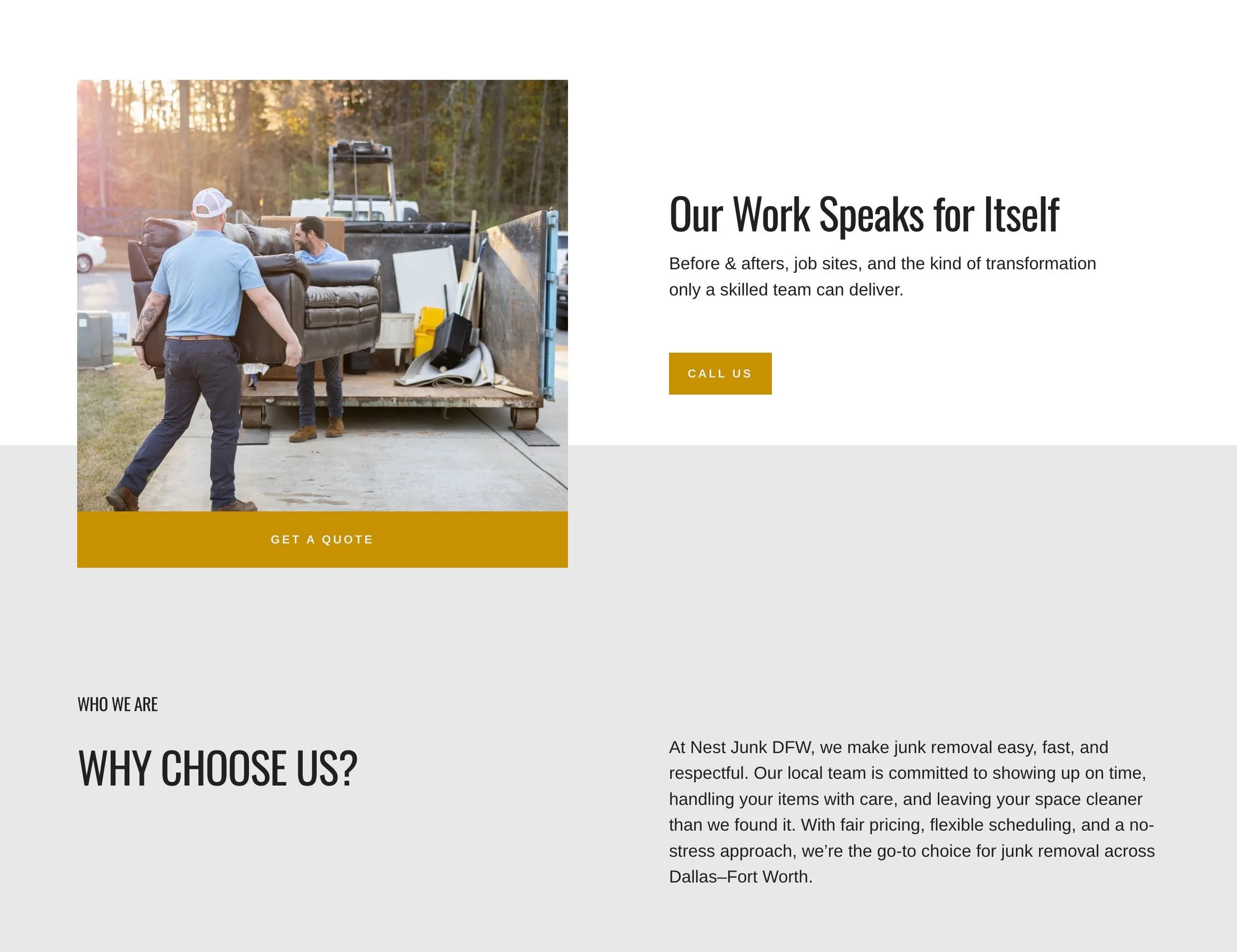 Decluttering service website design
