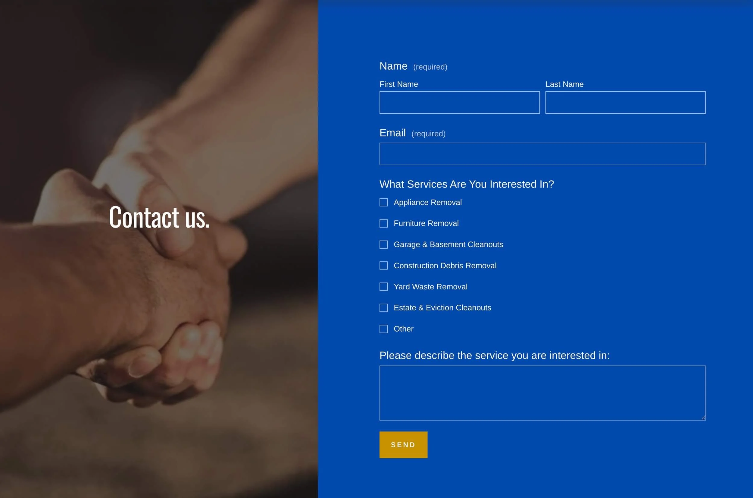 Home organization website design